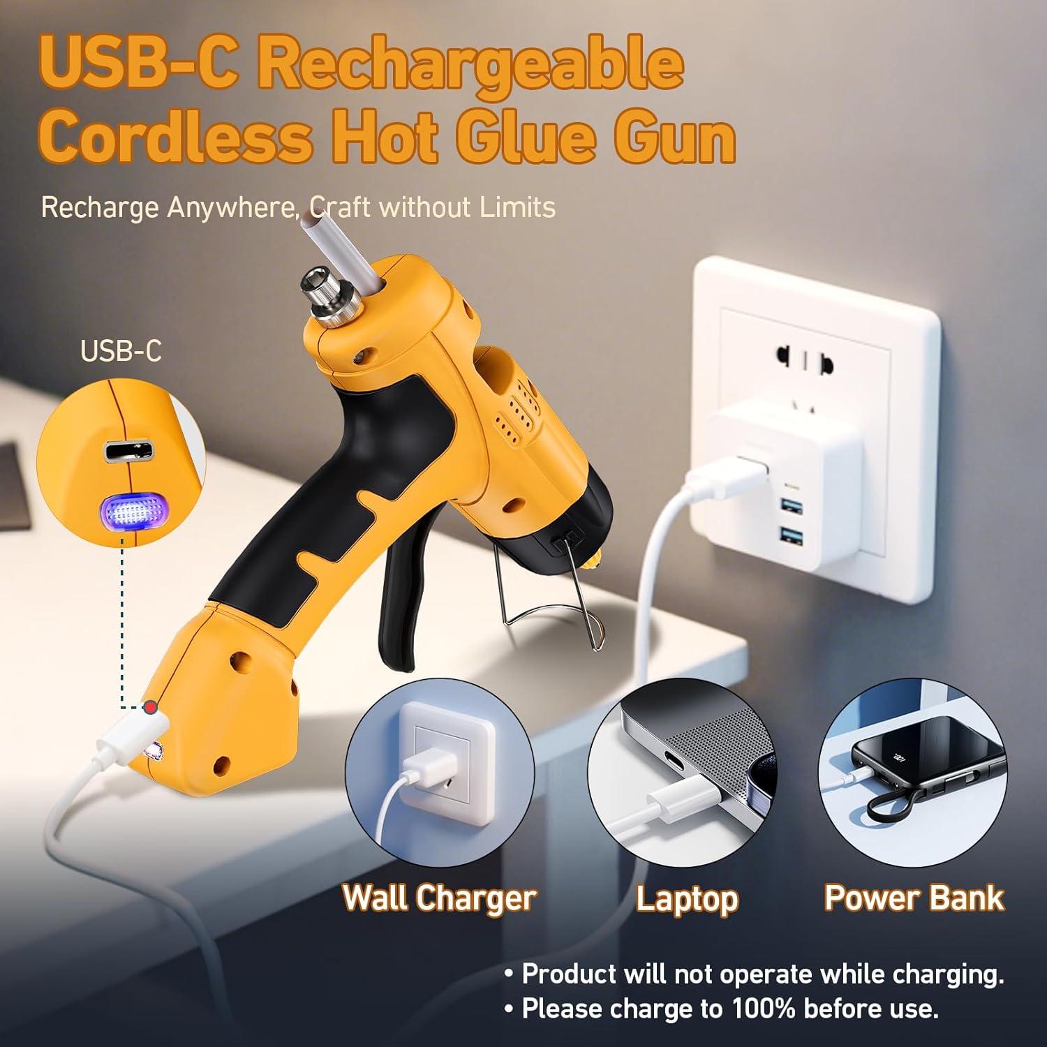 Pistola de Silicona Caliente Inalámbrica HHDQYMSG 20W 2600mAh