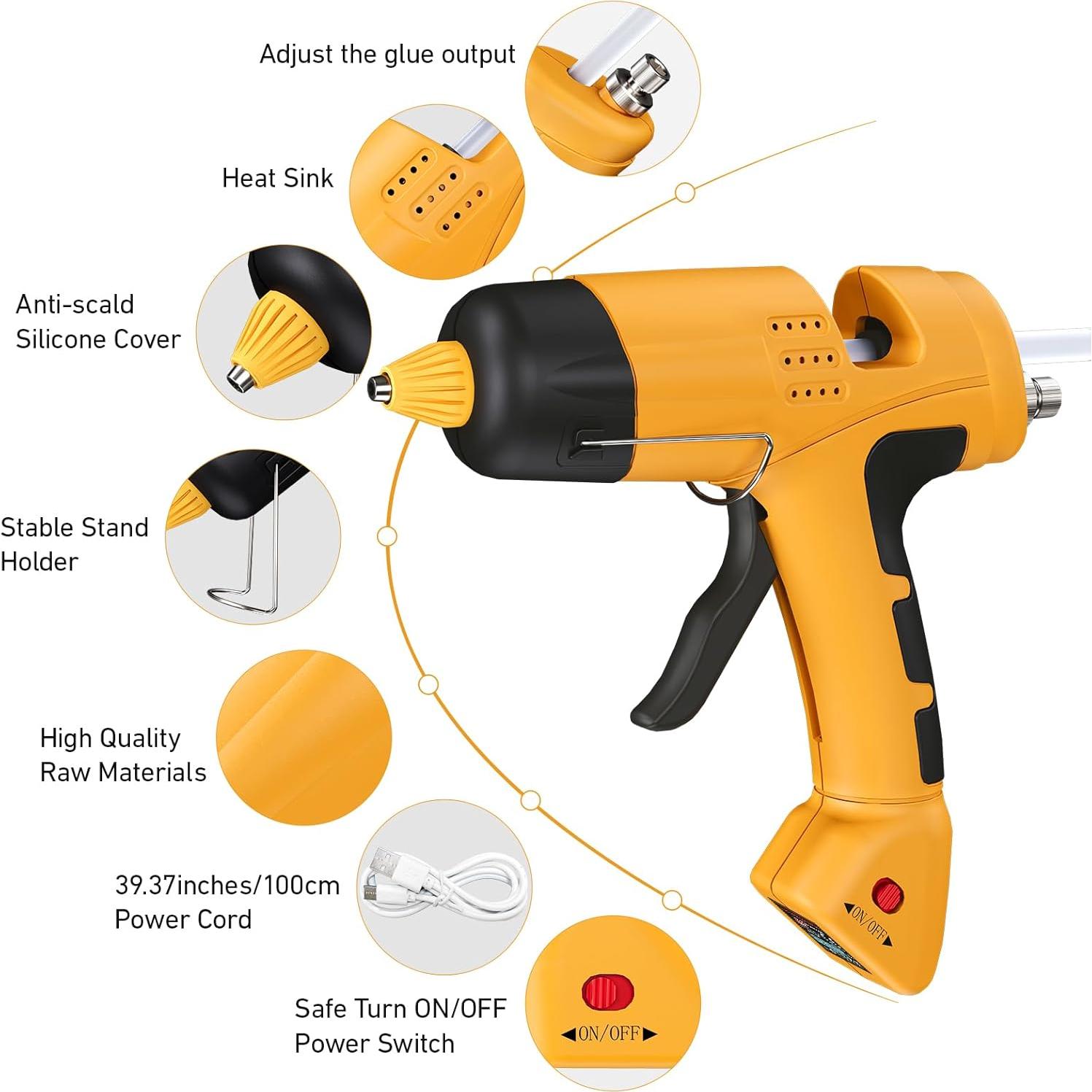 Pistola de Silicona Caliente Inalámbrica HHDQYMSG 20W 2600mAh