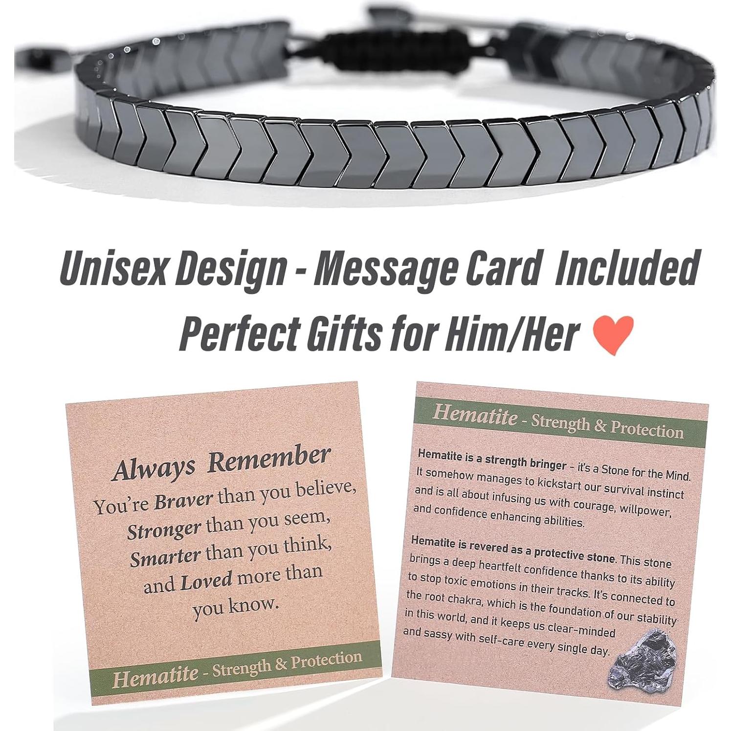 Pulsera de Flechas de Hematites Ajustable Unisex - Regalo Hecho a Mano