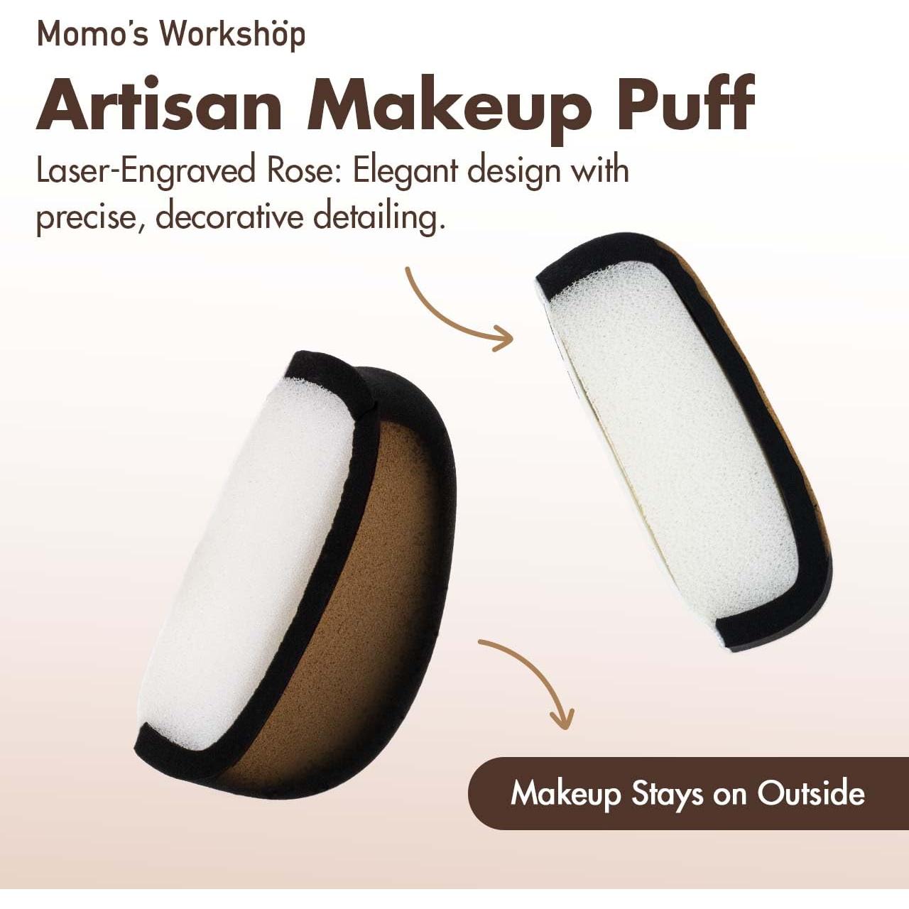 Set de Esponjas de Maquillaje Tatami Rosa Rubycell - 2 Puff y Estuche