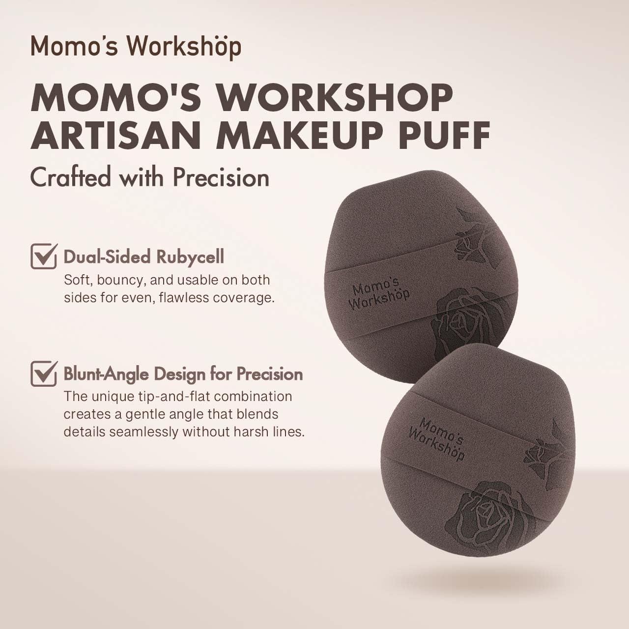 Set de Esponjas de Maquillaje Tatami Rosa Rubycell - 2 Puff y Estuche