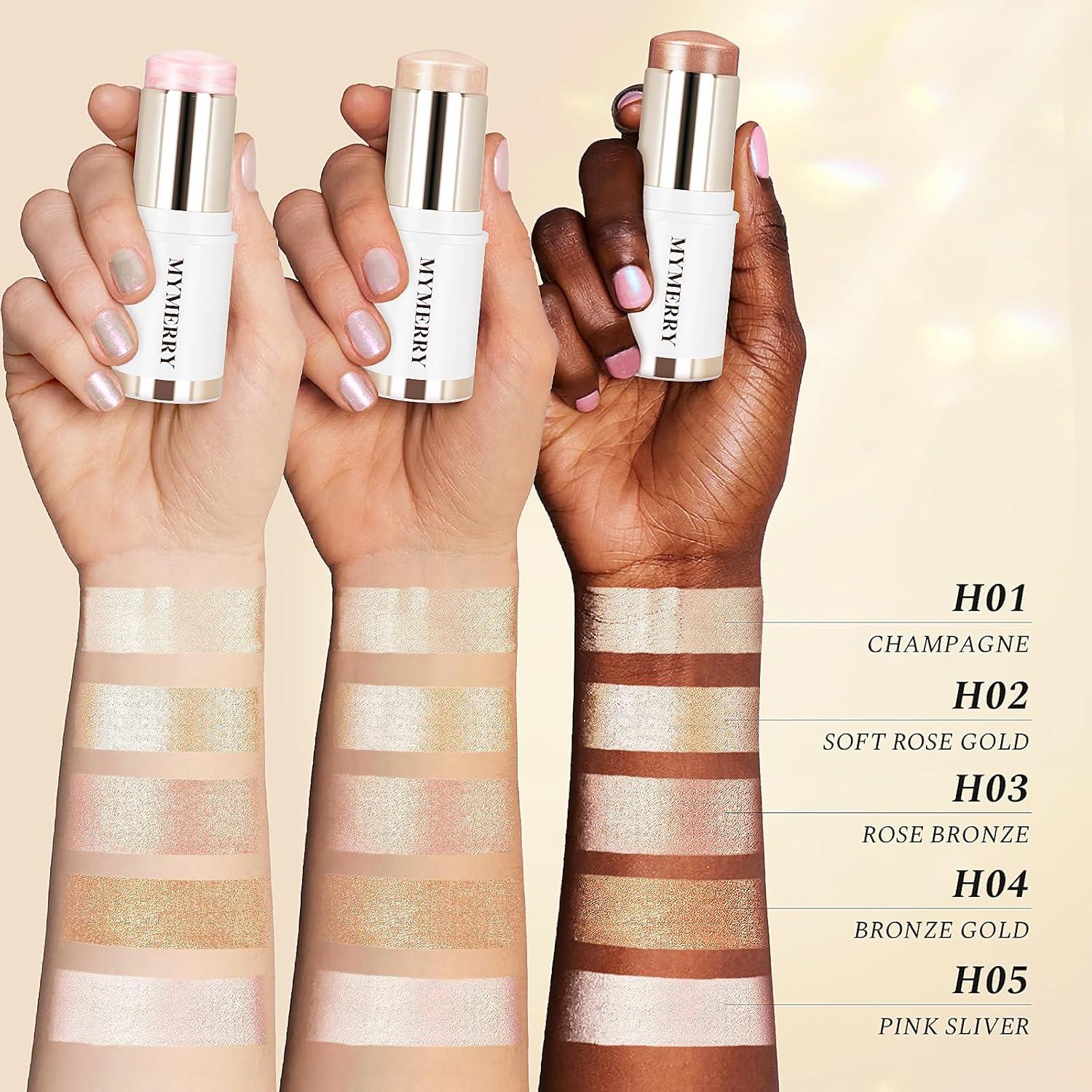 Stick Iluminador MYMERRY 15g Plata Rosa para Cara y Cuerpo