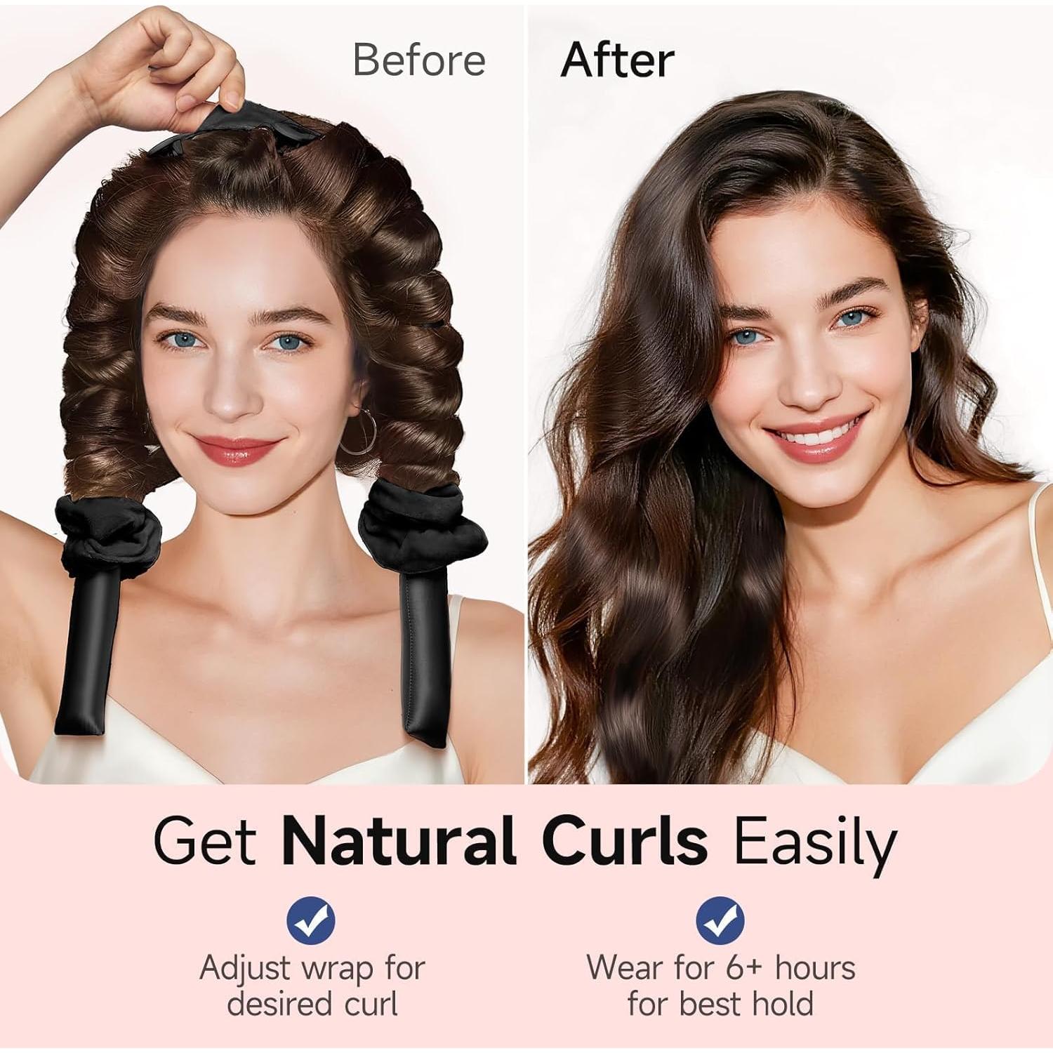 Rizador de Cabello Sin Calor Umisleep 22 Momme Seda Negro