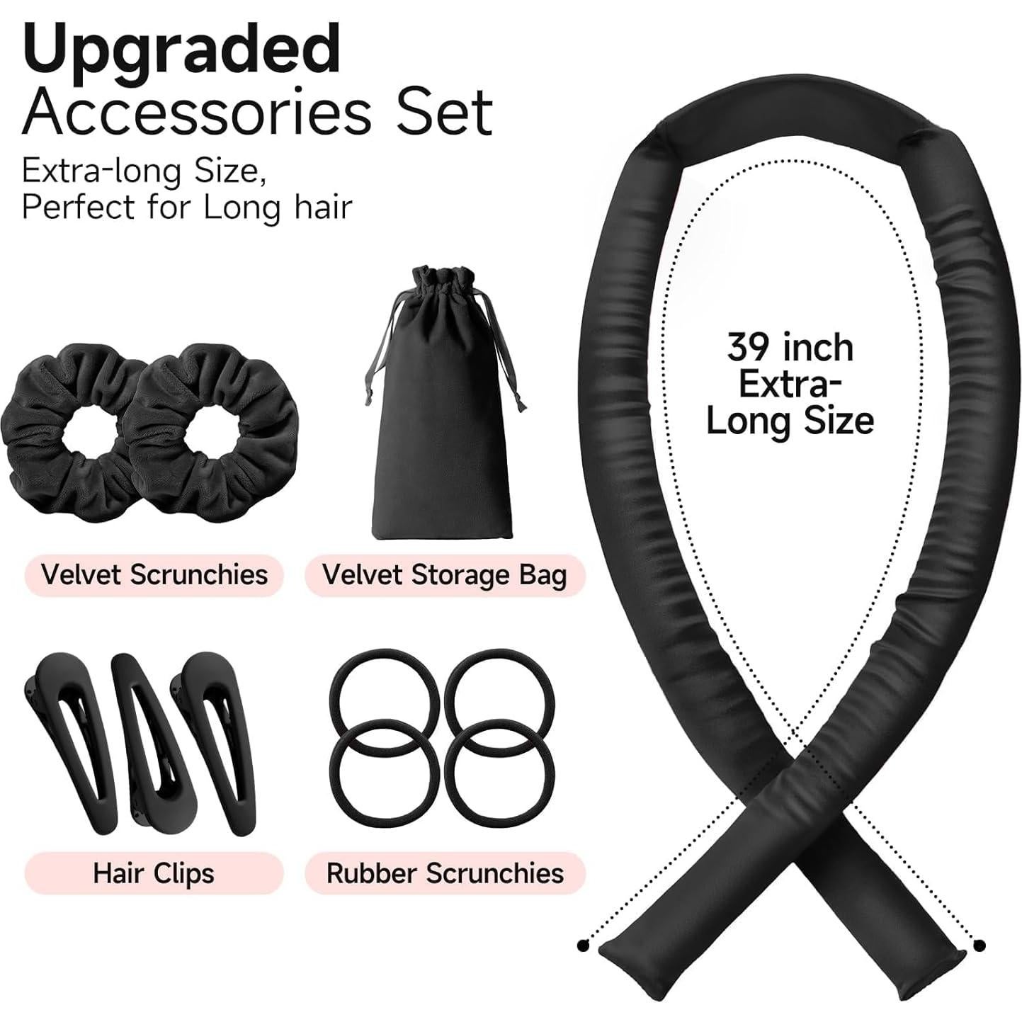 Rizador de Cabello Sin Calor Umisleep 22 Momme Seda Negro