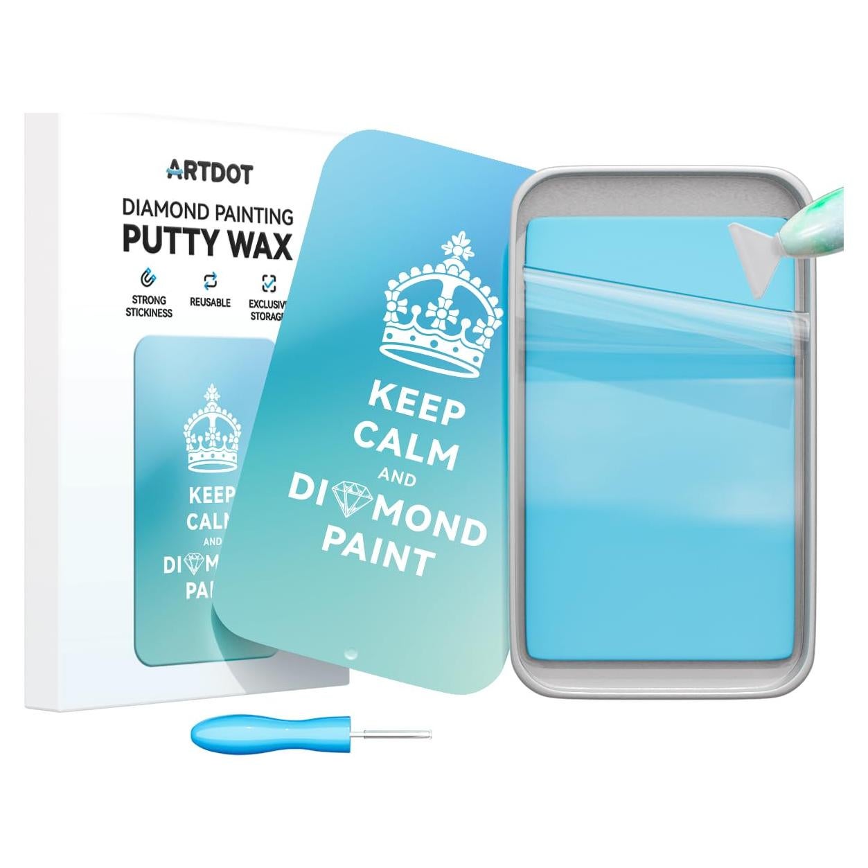 Cera Adhesiva Duradera ARTDOT para Arte de Diamantes 140g