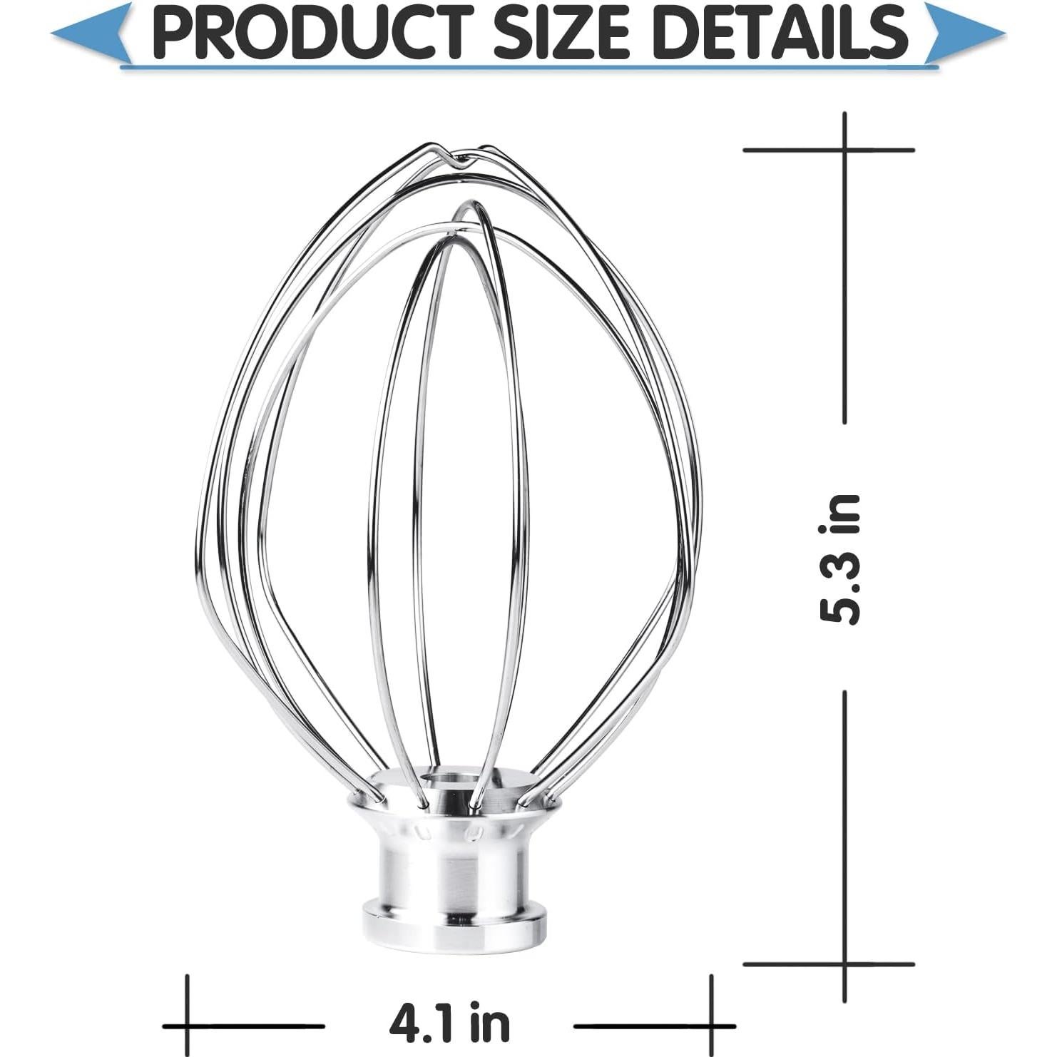 Batidor de 6 Cables Moloudan para KitchenAid 3.5 Qt K35WWA