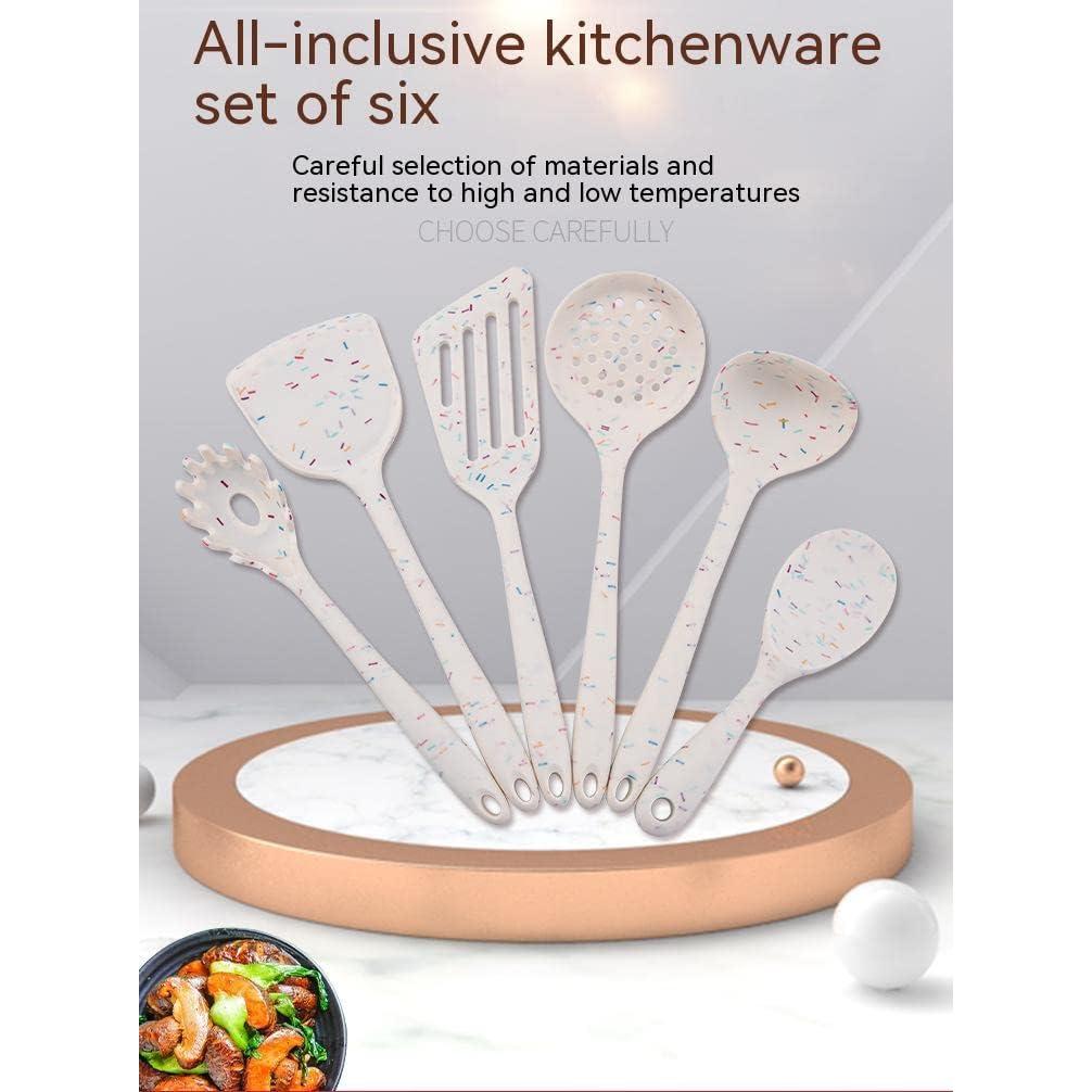 Juego de Utensilios de Cocina de Silicona 6 Piezas Mocrcrel Negro