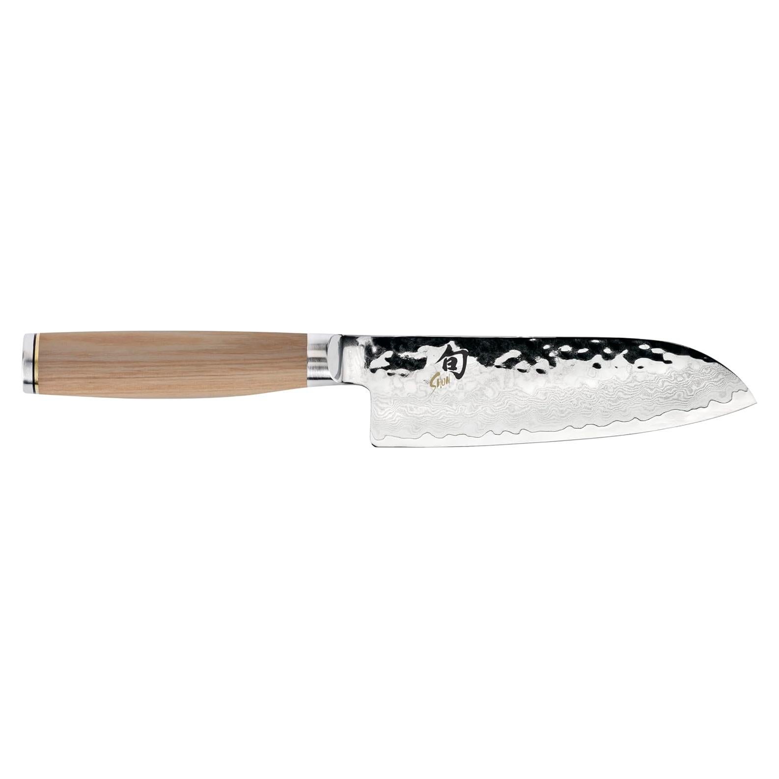 Cuchillo Santoku Shun Premier Blonde 14 cm Acero Damasco Pakkawood