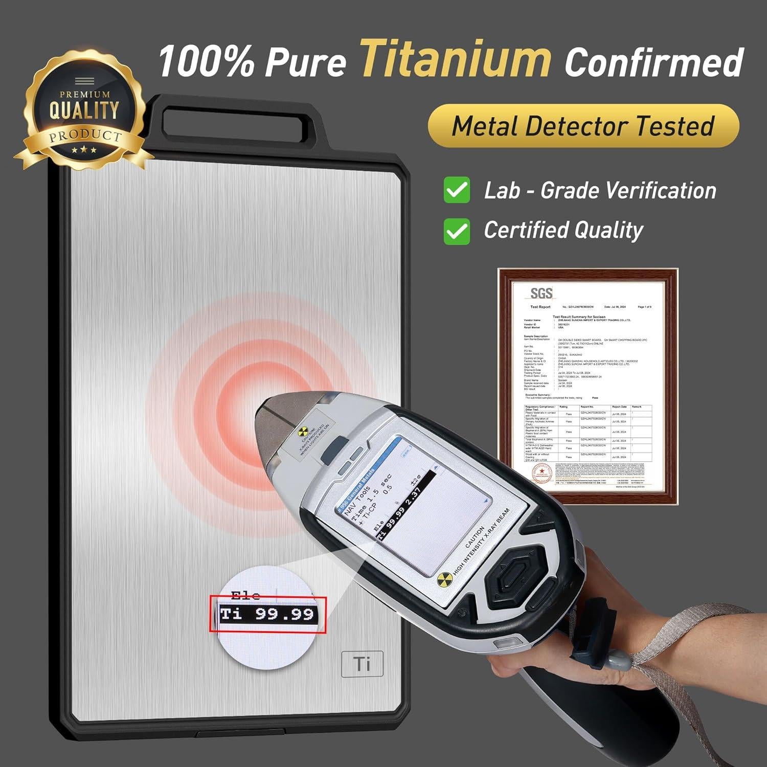 Tabla de Cortar de Titanio Socisen 43.4x27.4cm Doble Cara