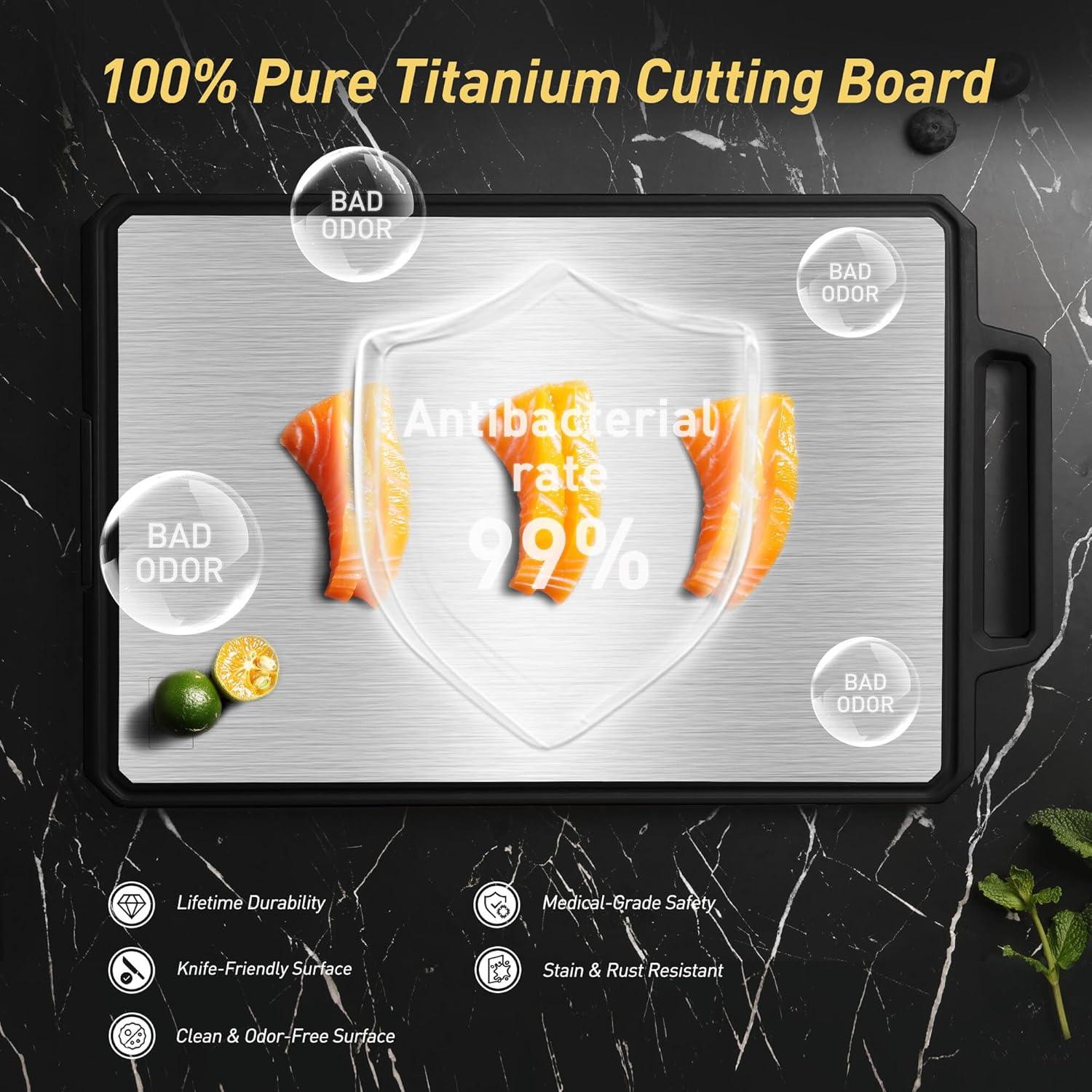 Tabla de Cortar de Titanio Socisen 43.4x27.4cm Doble Cara