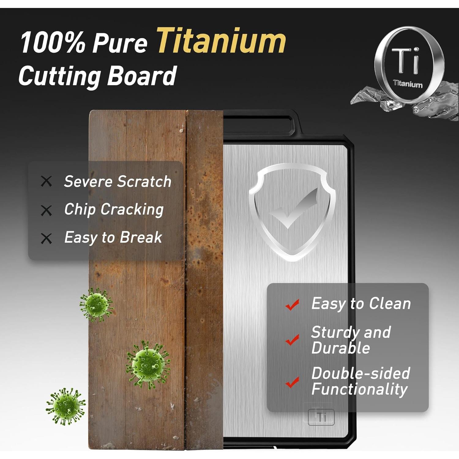 Tabla de Cortar de Titanio Socisen 43.4x27.4cm Doble Cara