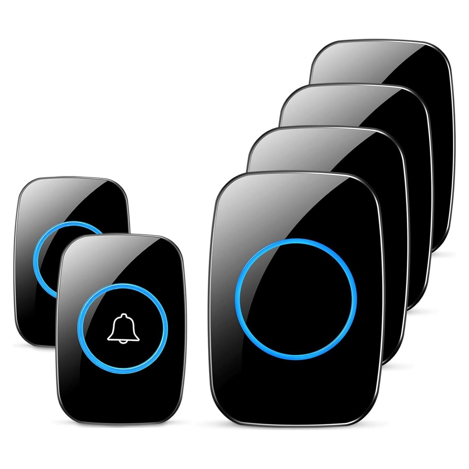 Timbre Inalámbrico FullHouse IP44 2 Botones 4 Receptores