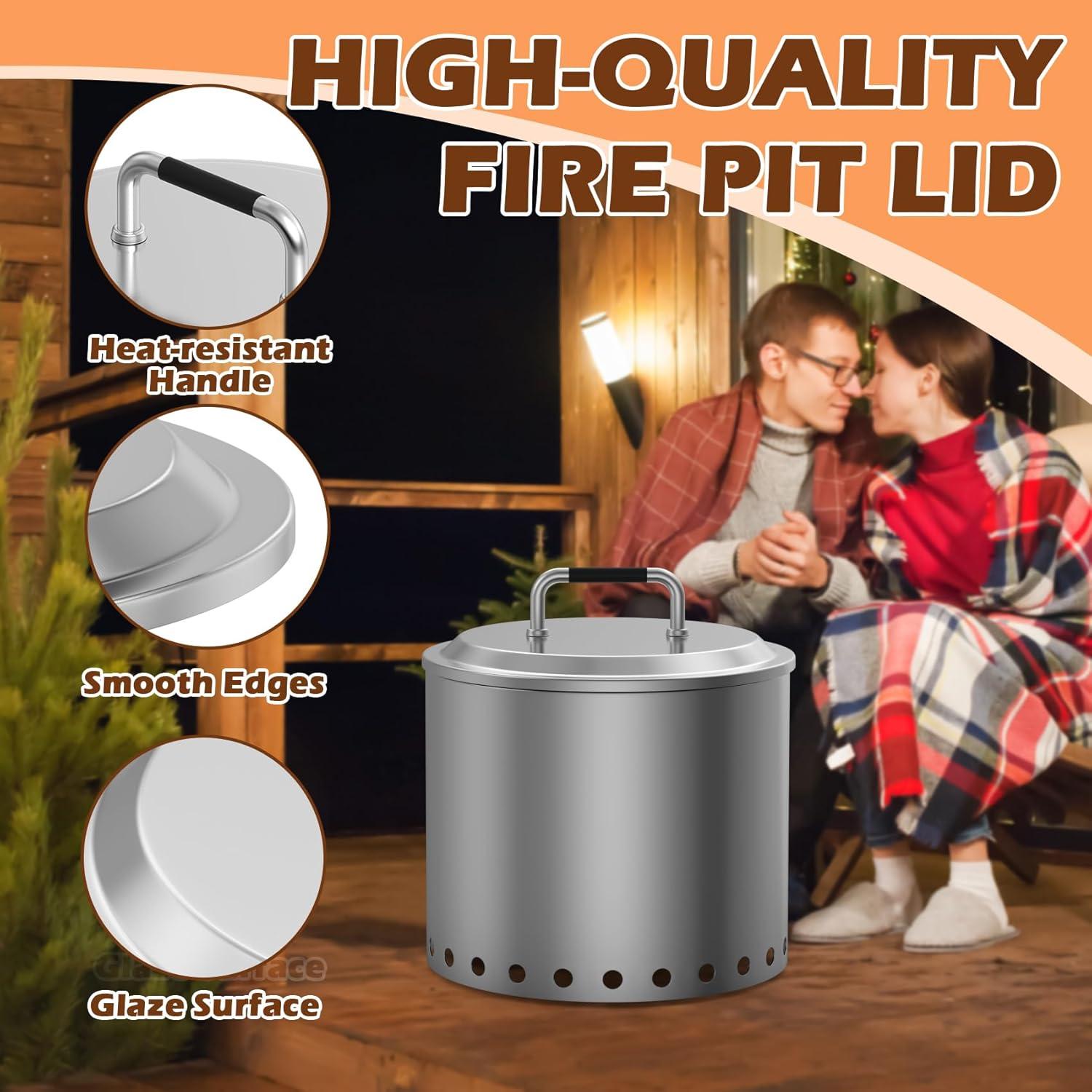 Tapa de Fogata Redonda MOASKER 15" Acero Inoxidable