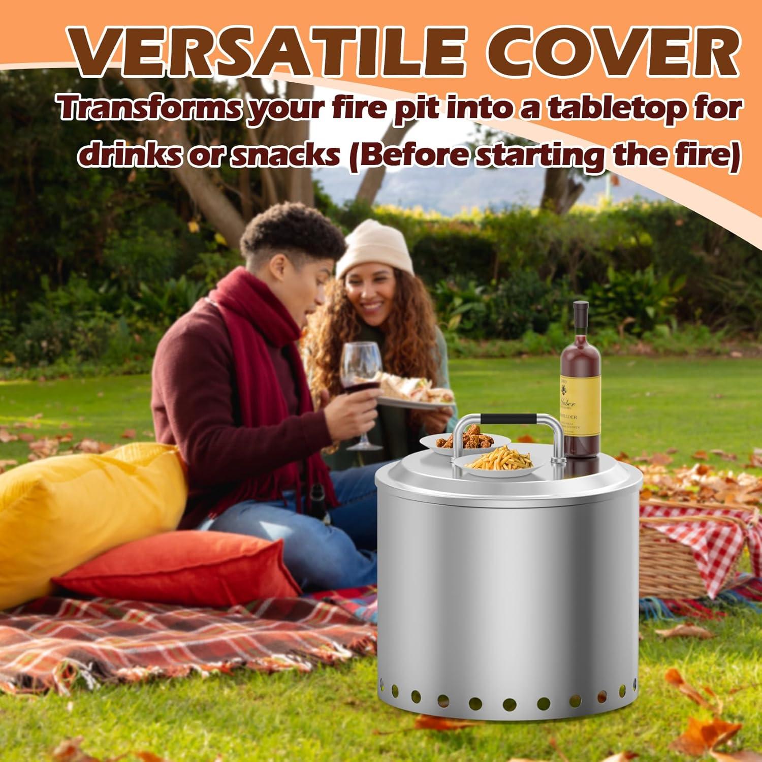 Tapa de Fogata Redonda MOASKER 15" Acero Inoxidable