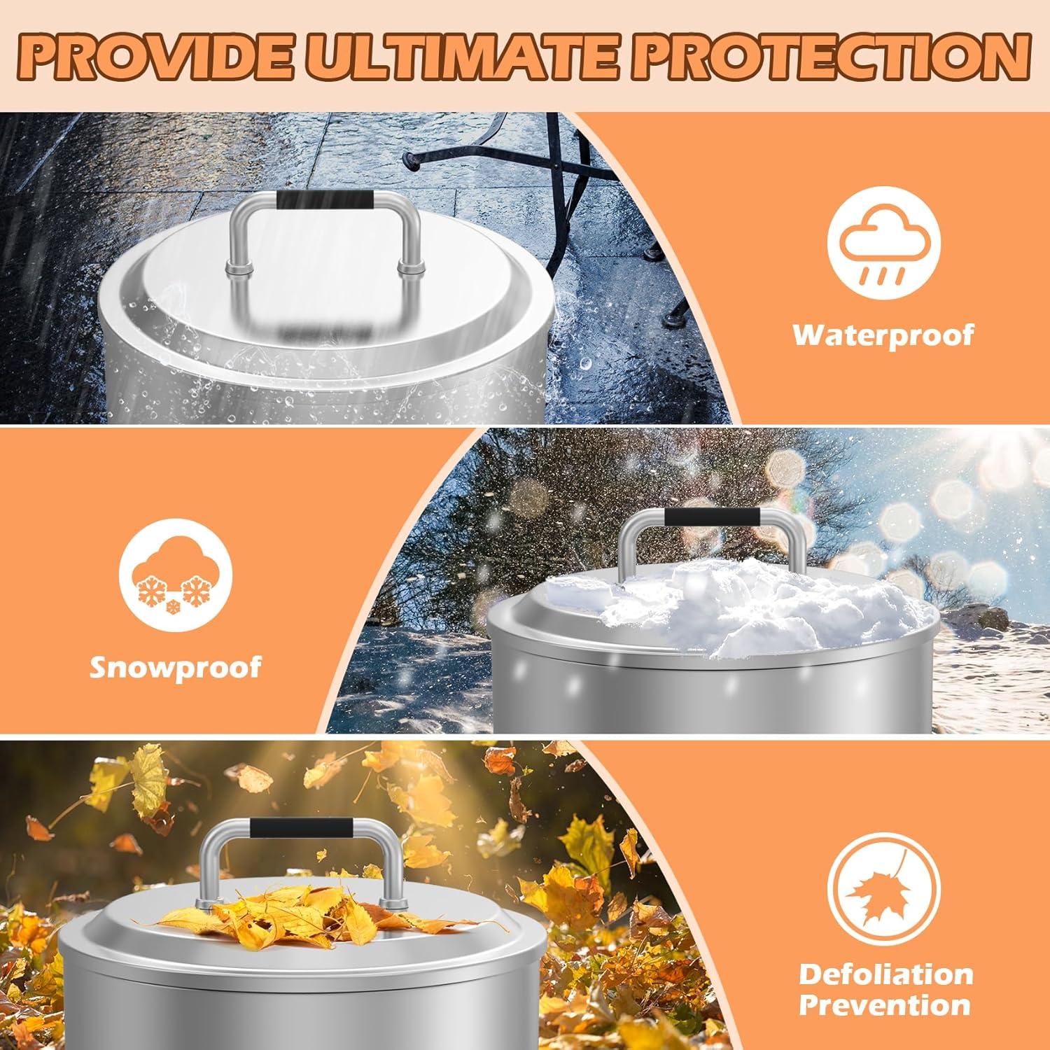 Tapa de Fogata Redonda MOASKER 15" Acero Inoxidable