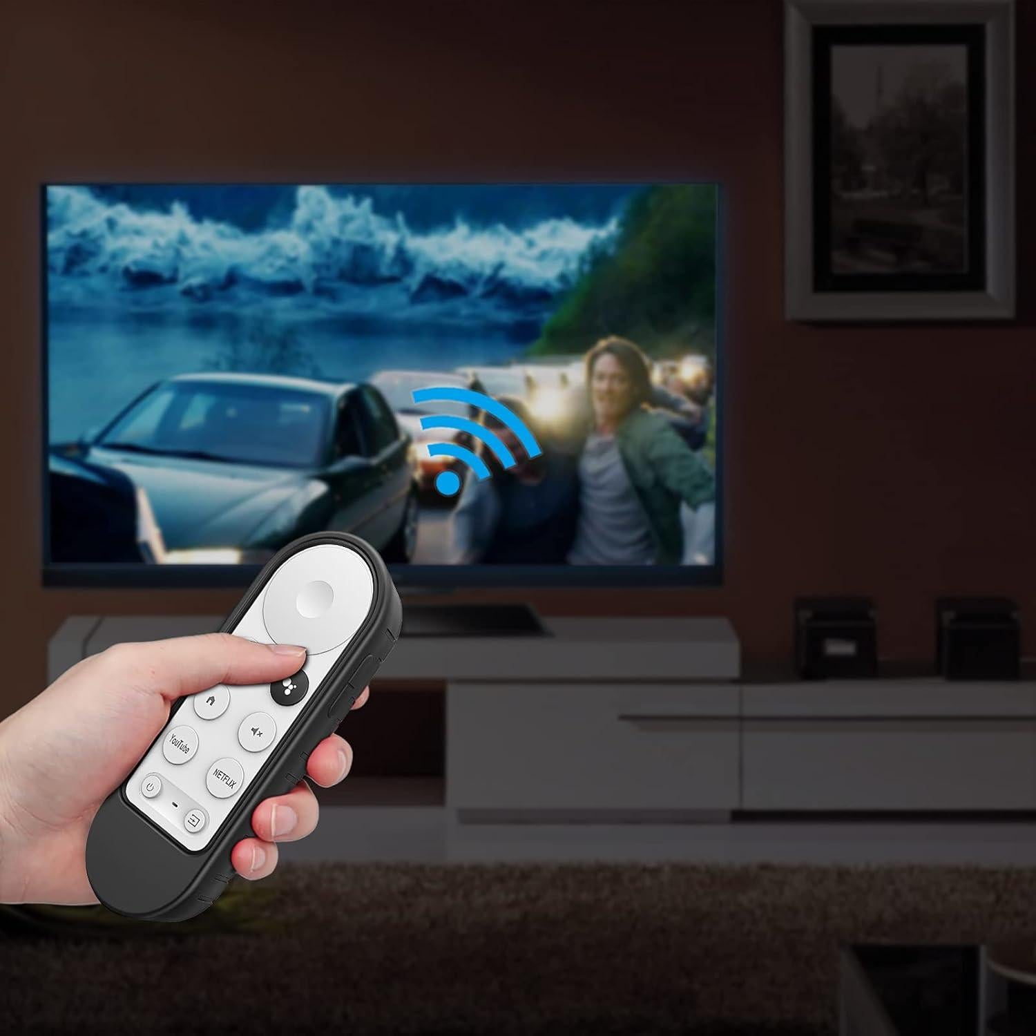 Funda Protectora Fintie para Control Remoto Chromecast Negro