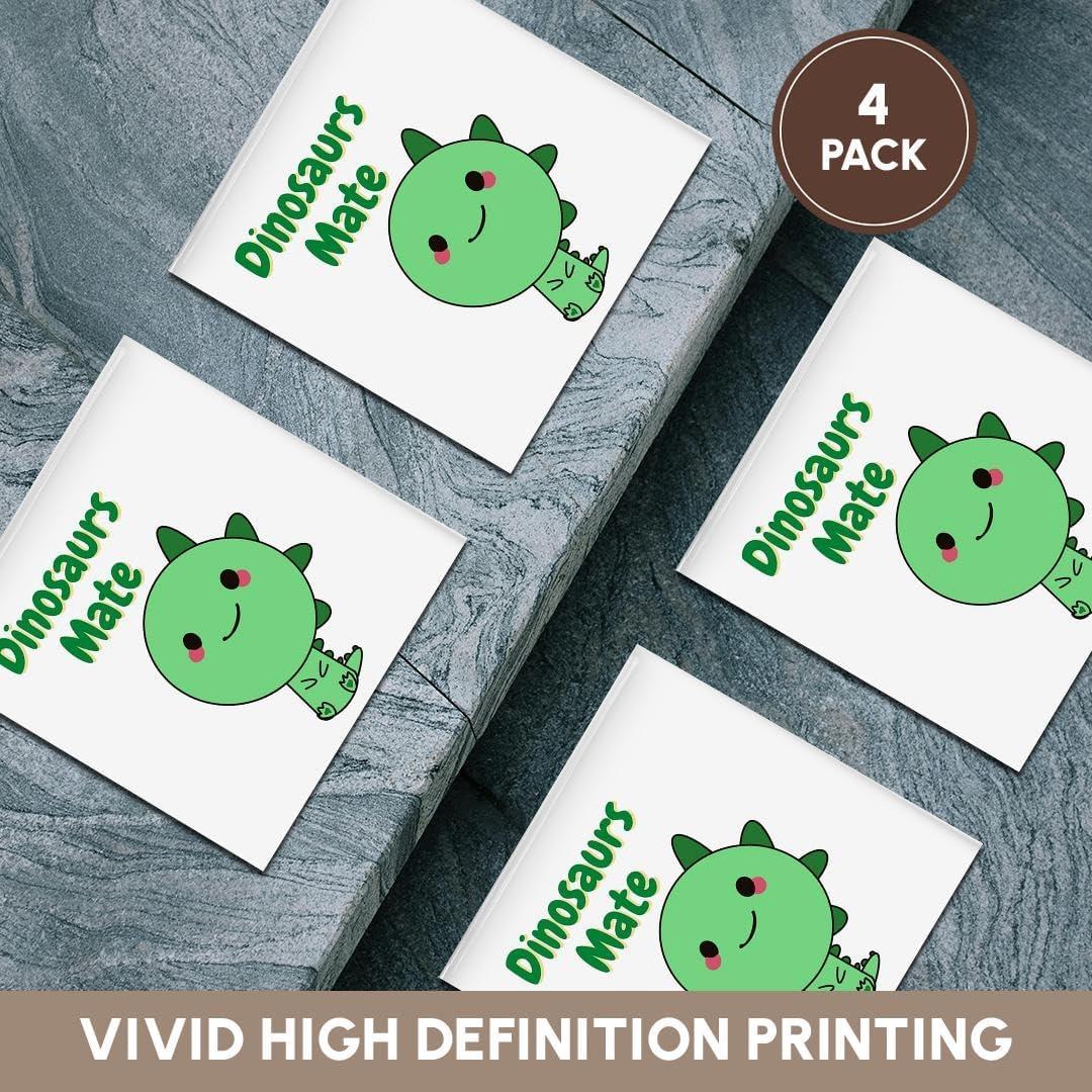 Juego de 4 Posavasos de Cerámica 3dRose - Dinosaurios