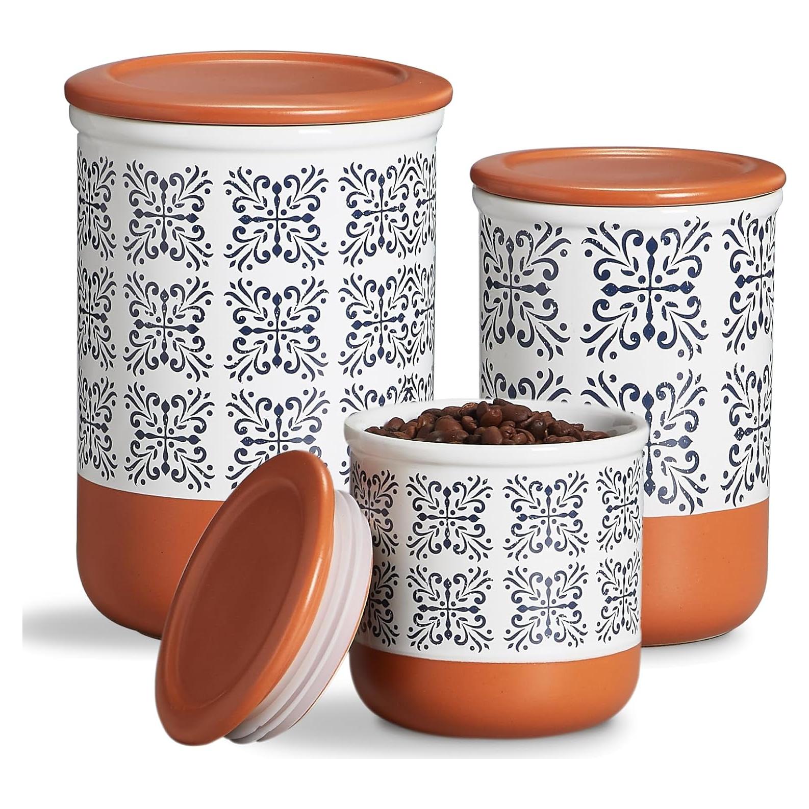 Conjunto de Tarros de Cerámica JoDeVi - 3 Piezas Herméticas