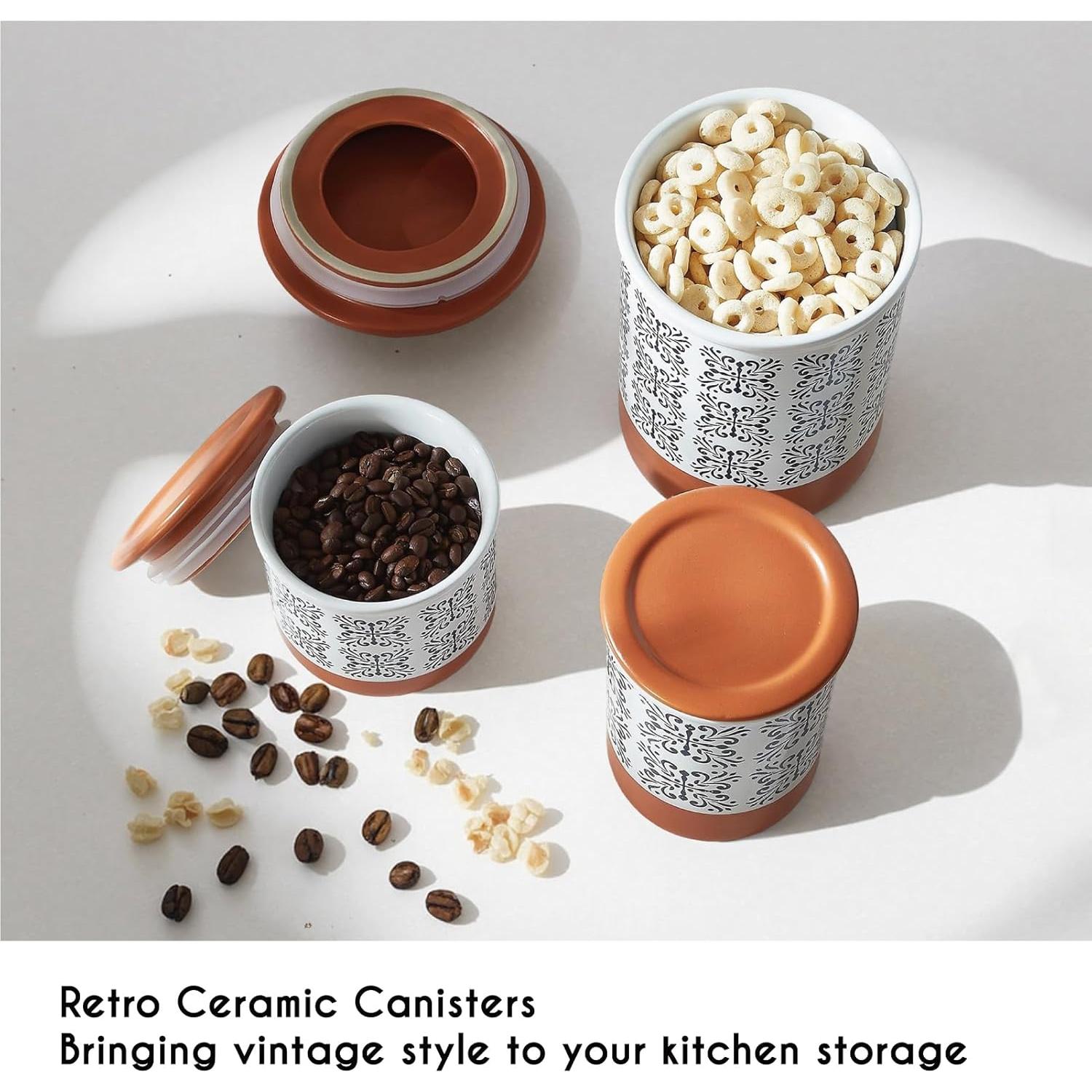 Conjunto de Tarros de Cerámica JoDeVi - 3 Piezas Herméticas