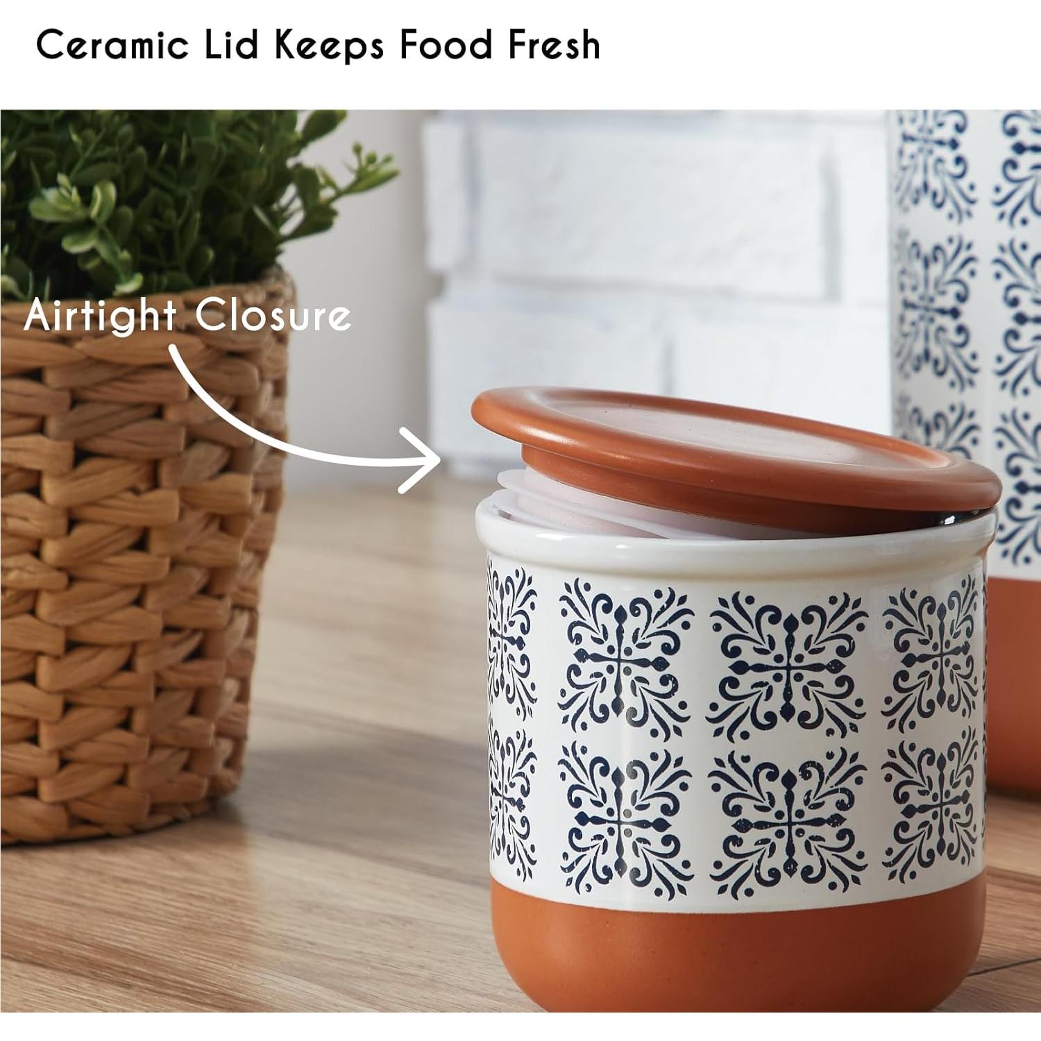 Conjunto de Tarros de Cerámica JoDeVi - 3 Piezas Herméticas