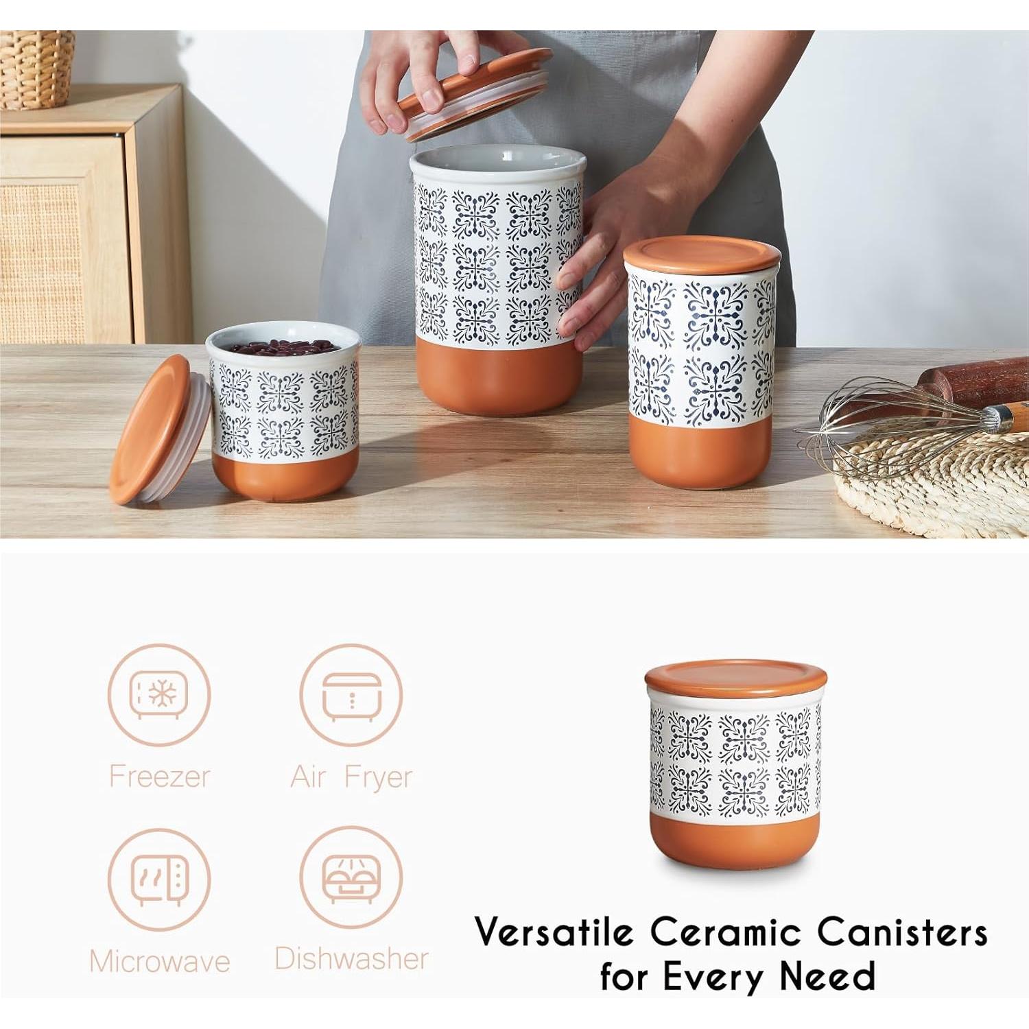 Conjunto de Tarros de Cerámica JoDeVi - 3 Piezas Herméticas