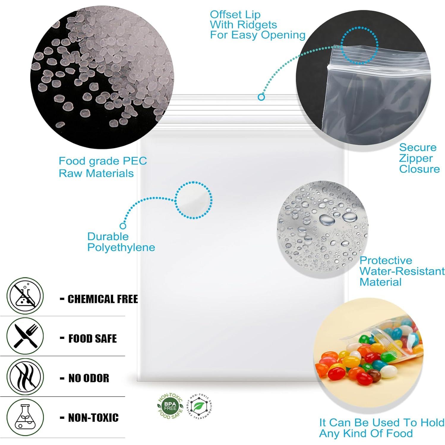 Bolsas de Plástico Transparentes Reclosables Enbreey 1.5x1.5" 100 Unidades