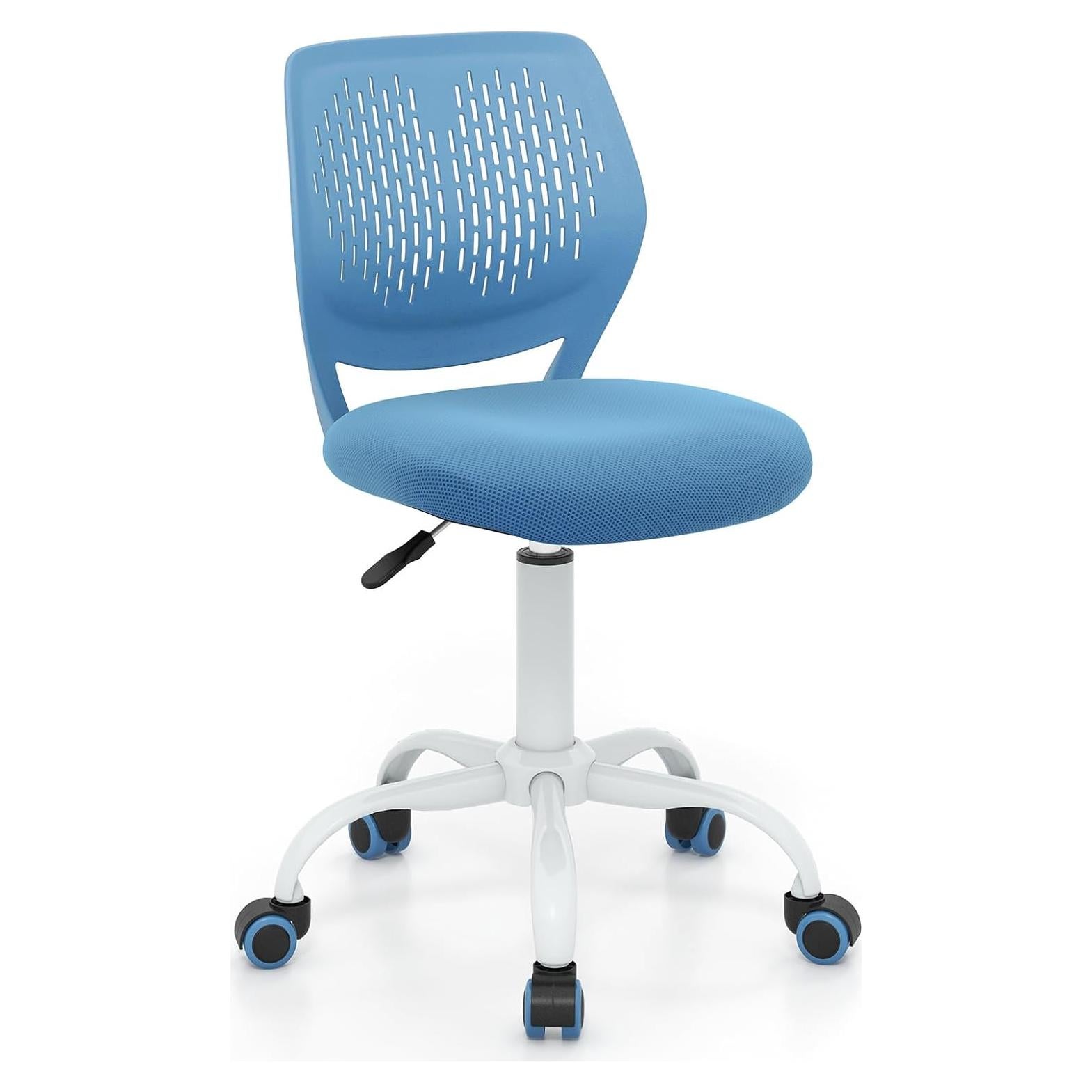 Silla de Escritorio Infantil Giantex Azul Ajustable Ergonómica