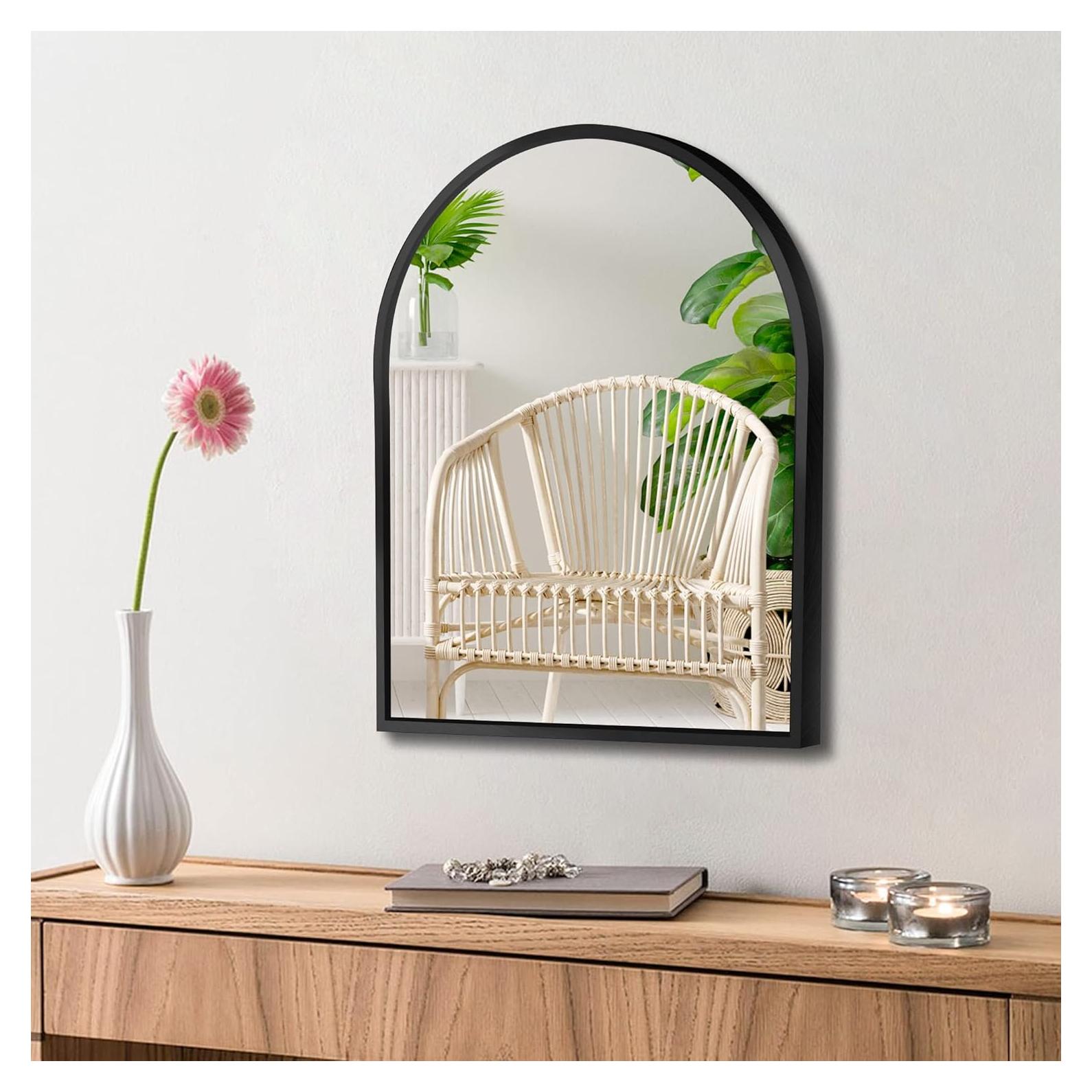 Espejo Arqueado Negro MYlovelylands 25.4x33 cm Decorativo