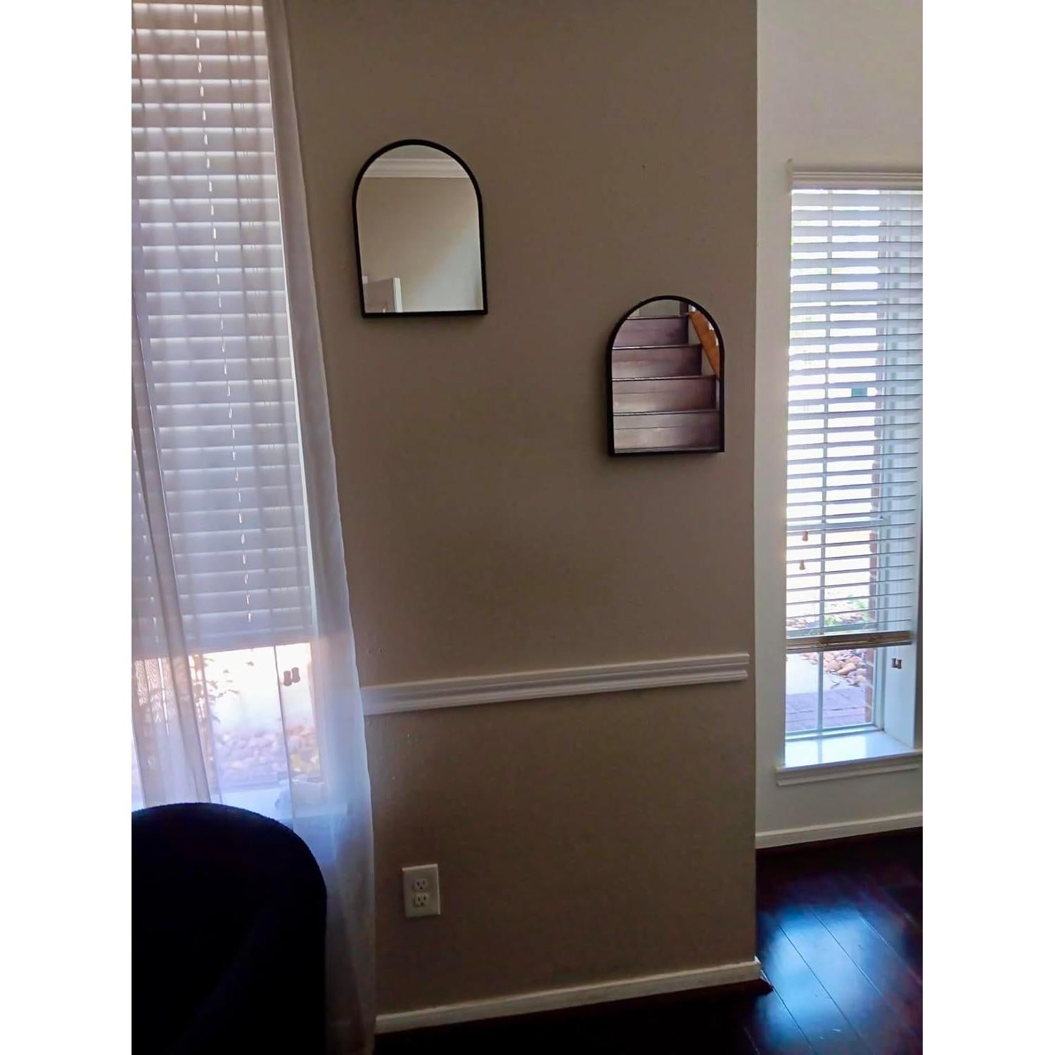 Espejo Arqueado Negro MYlovelylands 25.4x33 cm Decorativo