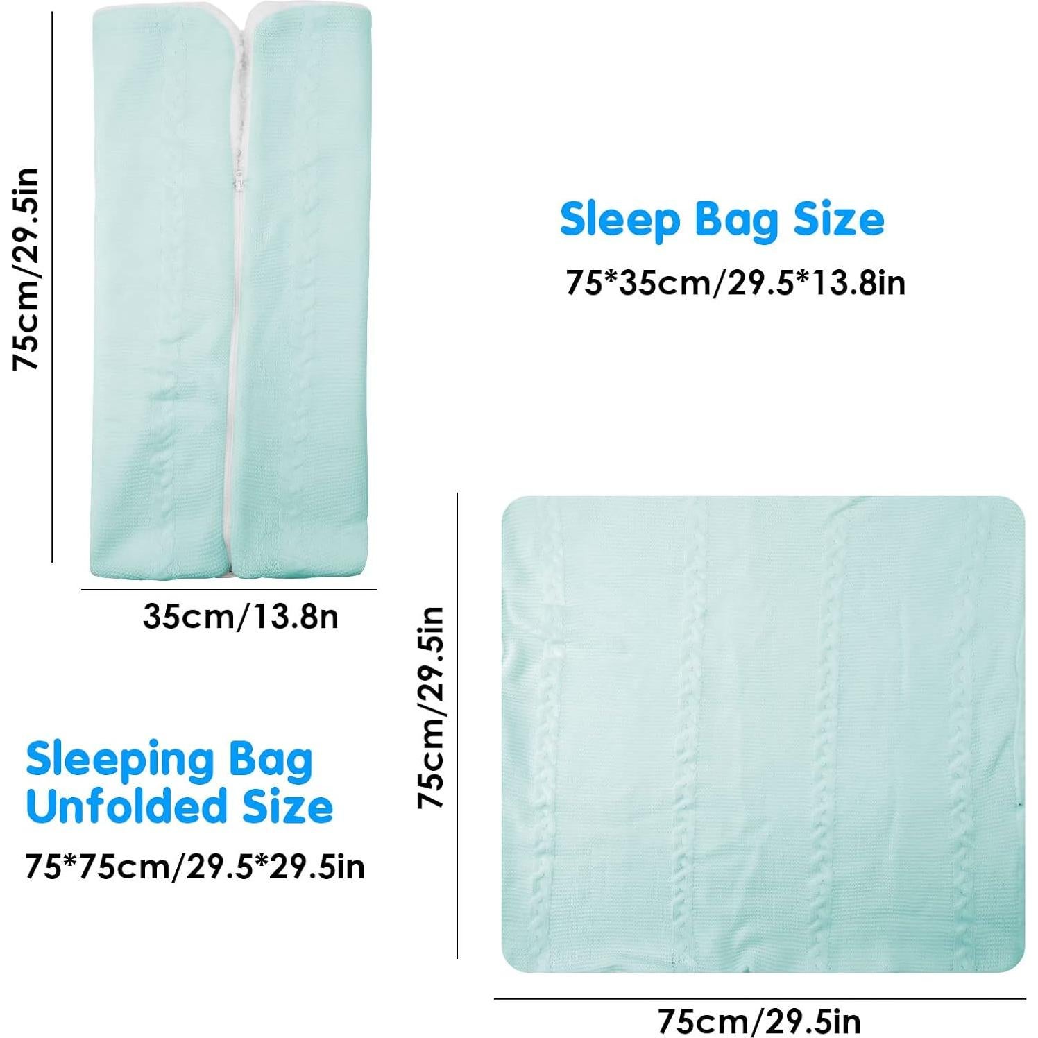 Manta de Envolver para Bebé Lekad Verde 75x75cm Transpirable