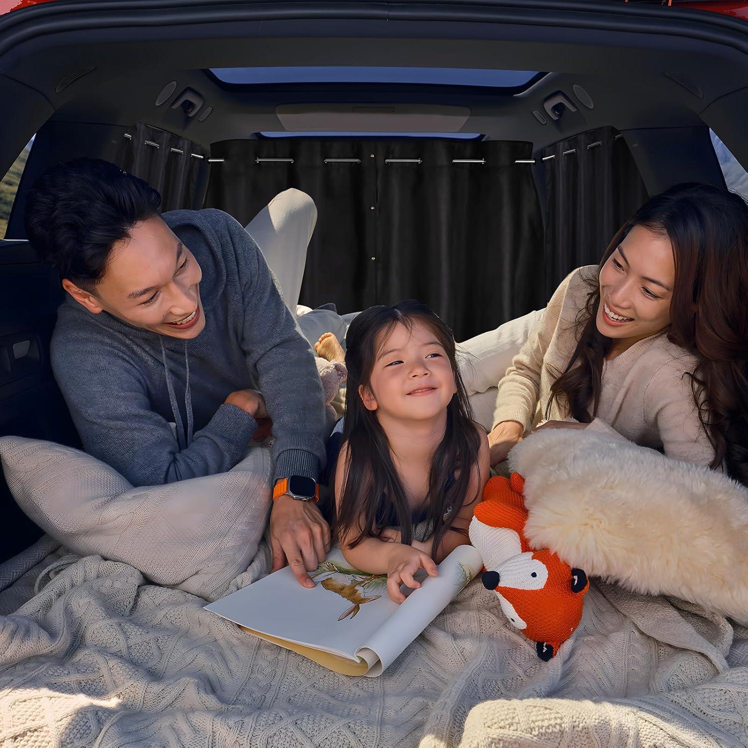 Conjunto de 3 Cortinas Opacas para Ventanas de Auto ZATOOTO