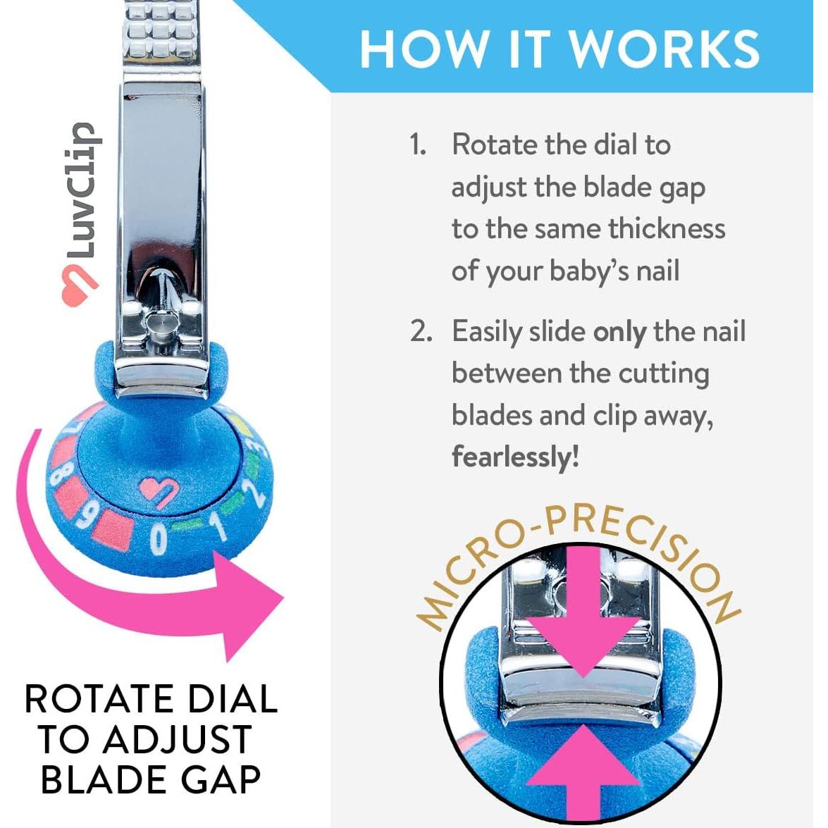 Cortauñas Ajustable LuvClip para Bebés - Seguro y Eficaz