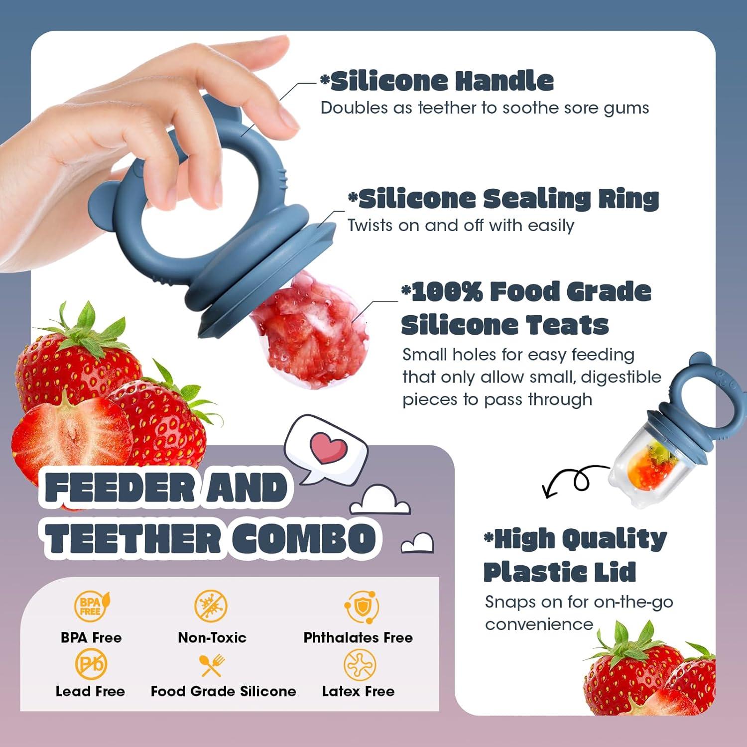 Juego de Alimentador de Frutas y Moldes Catvegue - Silicona