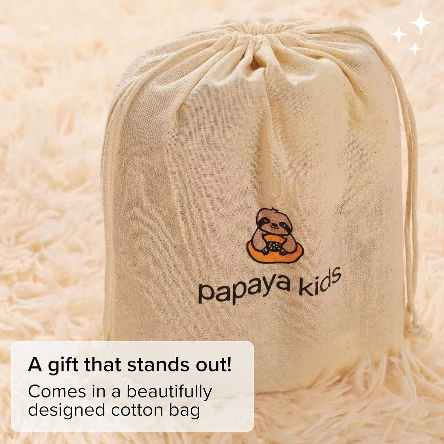 Mantas de Muselina Papaya Kids 119x109 cm Rosa y Nubes - 2 Unidades