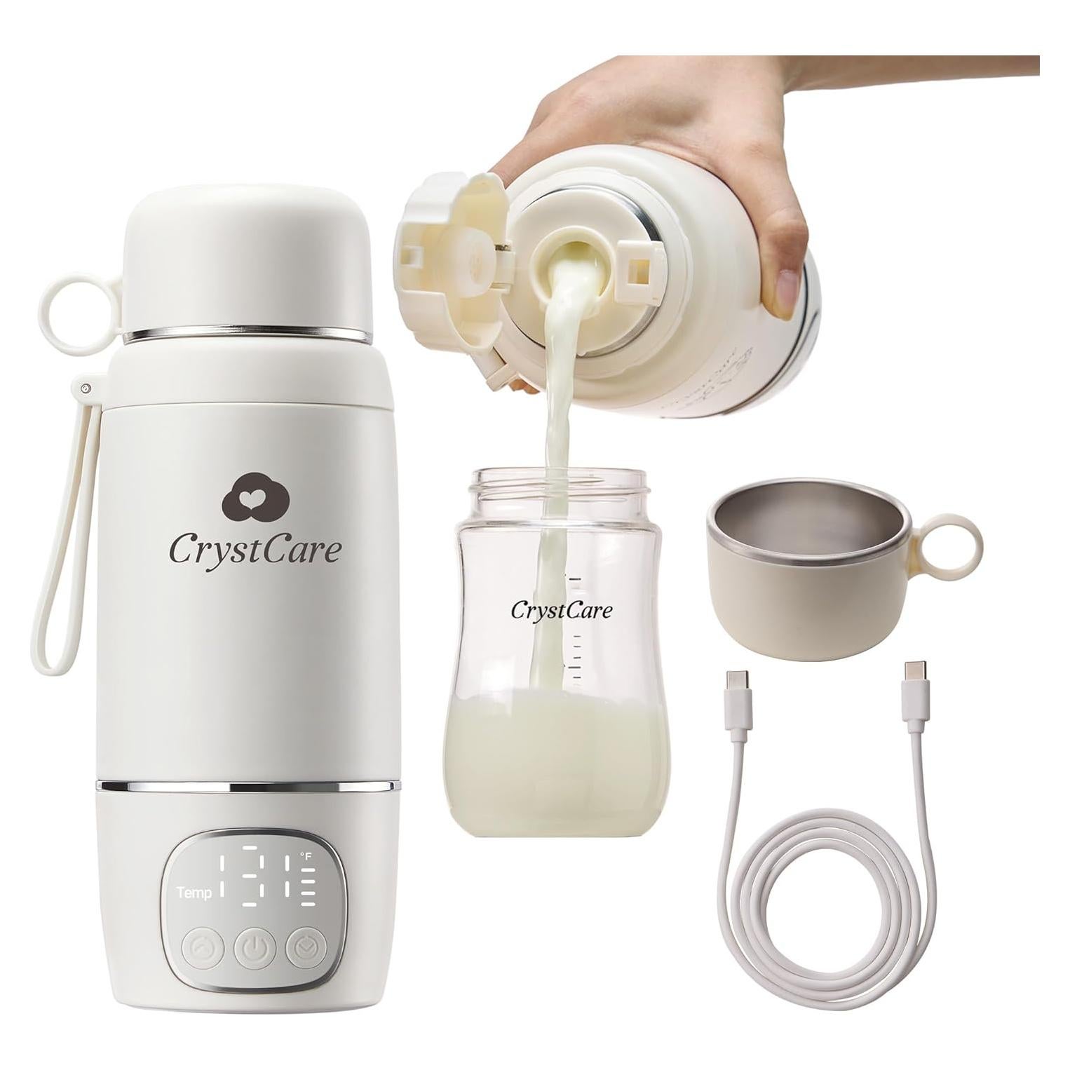 Calentador de Botellas Portátil Rápido 17oz Nubes Blancas