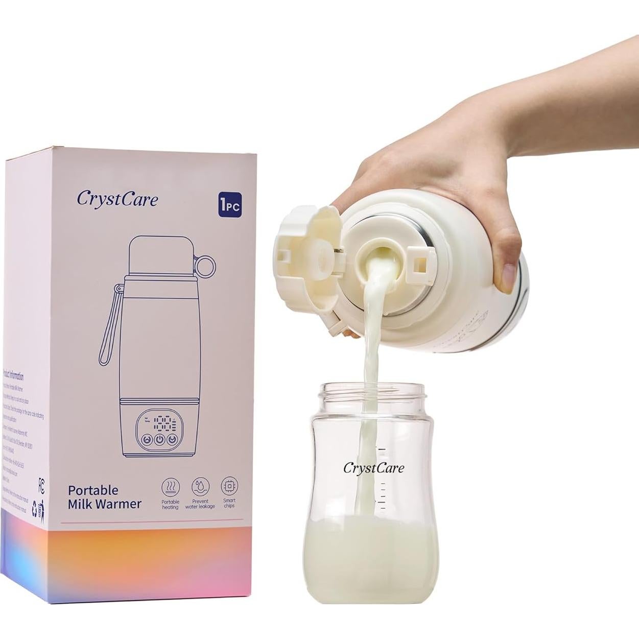 Calentador de Botellas Portátil Rápido 17oz Nubes Blancas