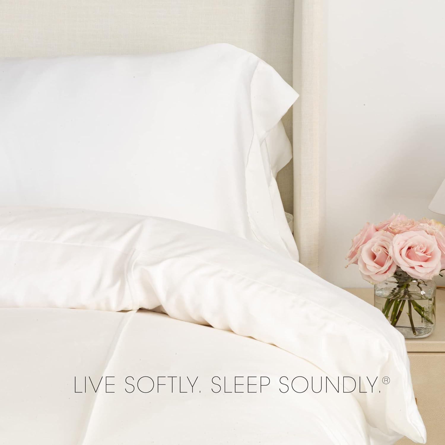 Juego de Sábanas KICKEE Reina 100% Viscosa de Bambú 300 Hilos