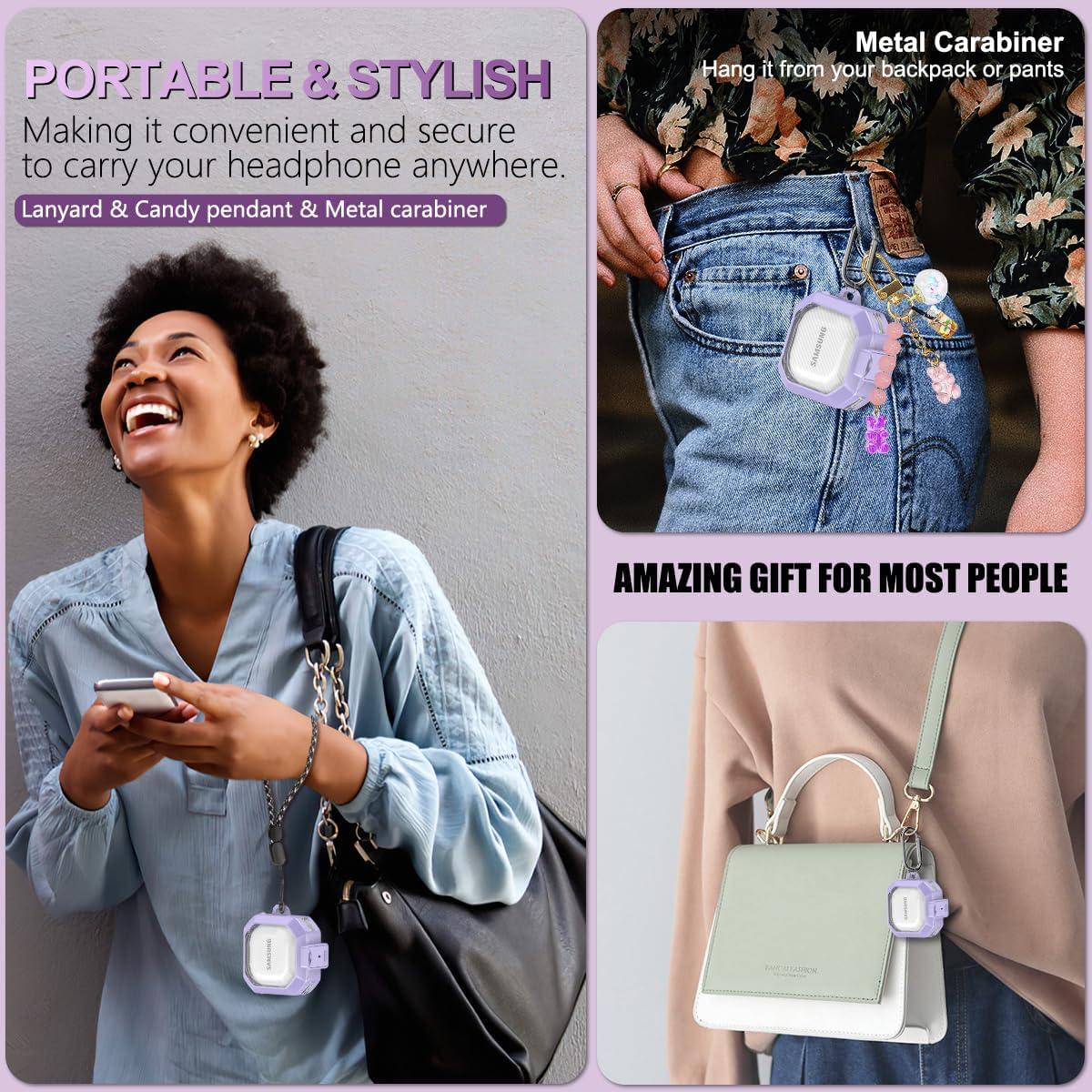 Funda de bloqueo para Galaxy Buds AIBEAMER - Color Púrpura