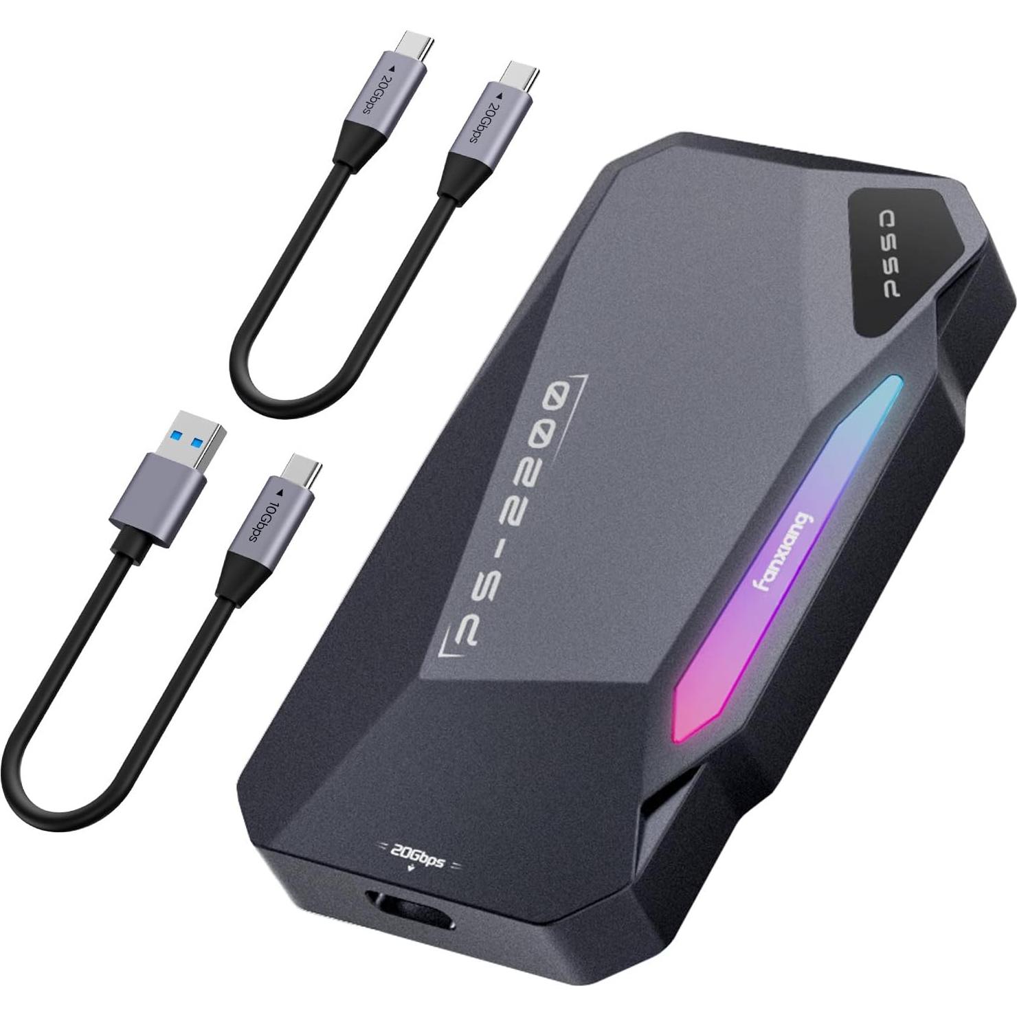 SSD Externo 500GB fanxiang PS2200 USB 3.2 Tipo-C RGB