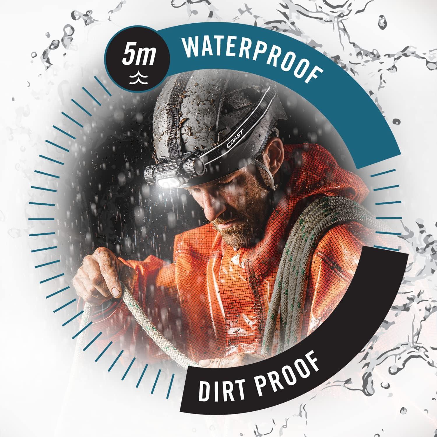 Linterna Frontal Coast WPH34R 2000 Lúmenes IP68 Recargable