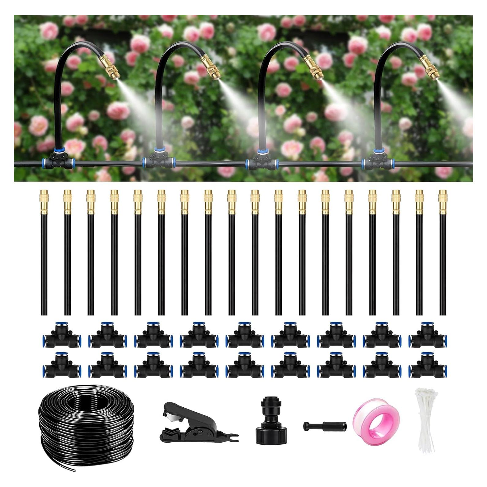 Kit de riego por goteo HEKIWAY 18 m con 18 boquillas ajustables