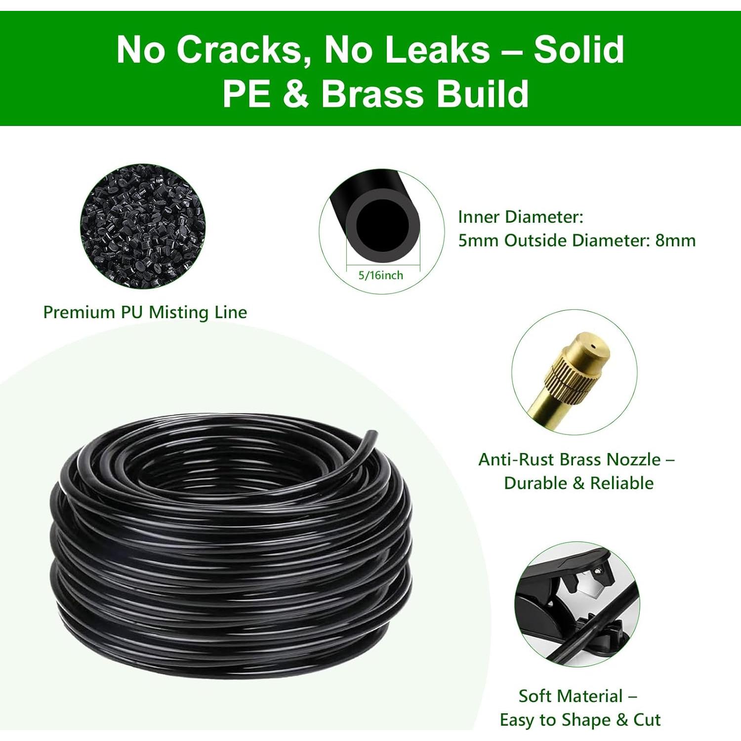 Kit de riego por goteo HEKIWAY 18 m con 18 boquillas ajustables