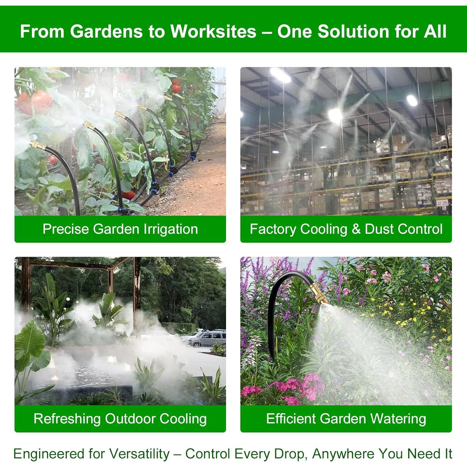 Kit de riego por goteo HEKIWAY 18 m con 18 boquillas ajustables