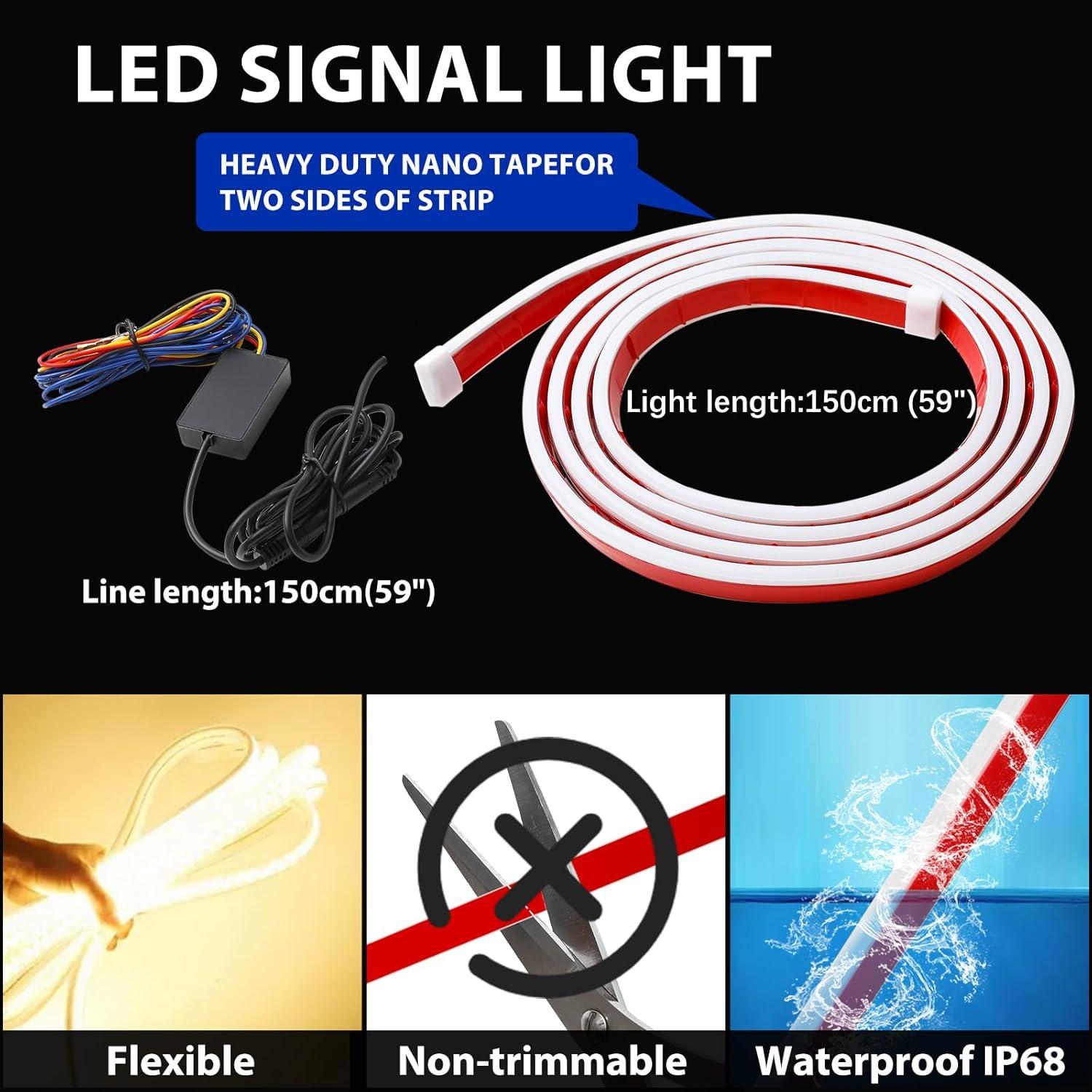 Tira de Luz LED para Capó DEERMOTO RGB 150 cm IP68 Impermeable