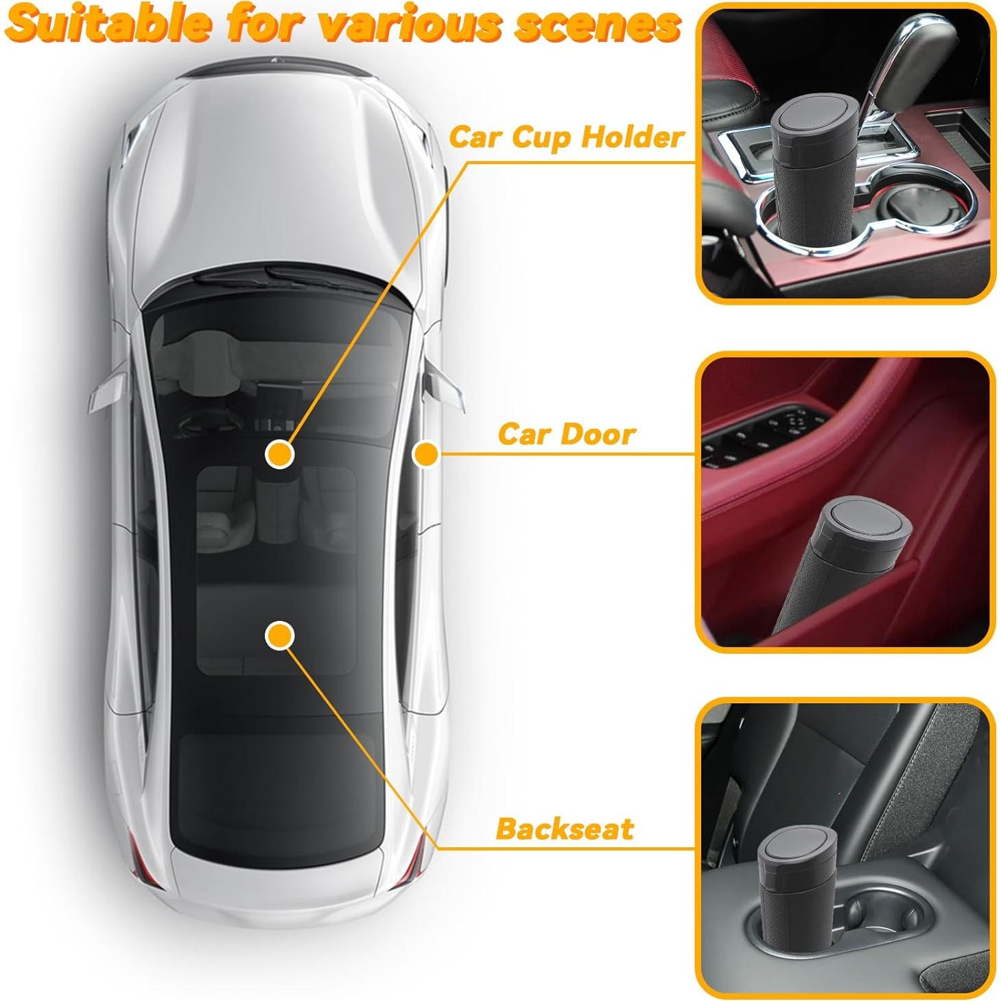 Bote de Basura para Auto ZSZJOLCT Mini a Prueba de Fugas