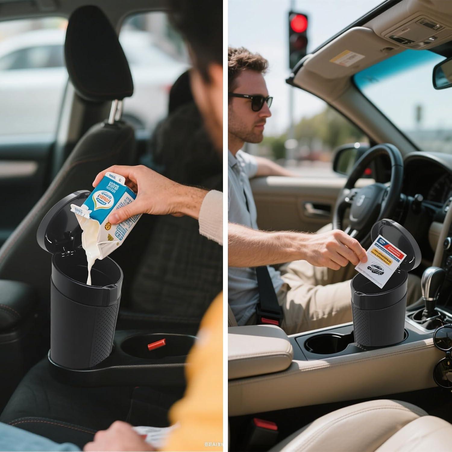 Bote de Basura para Auto ZSZJOLCT Mini a Prueba de Fugas