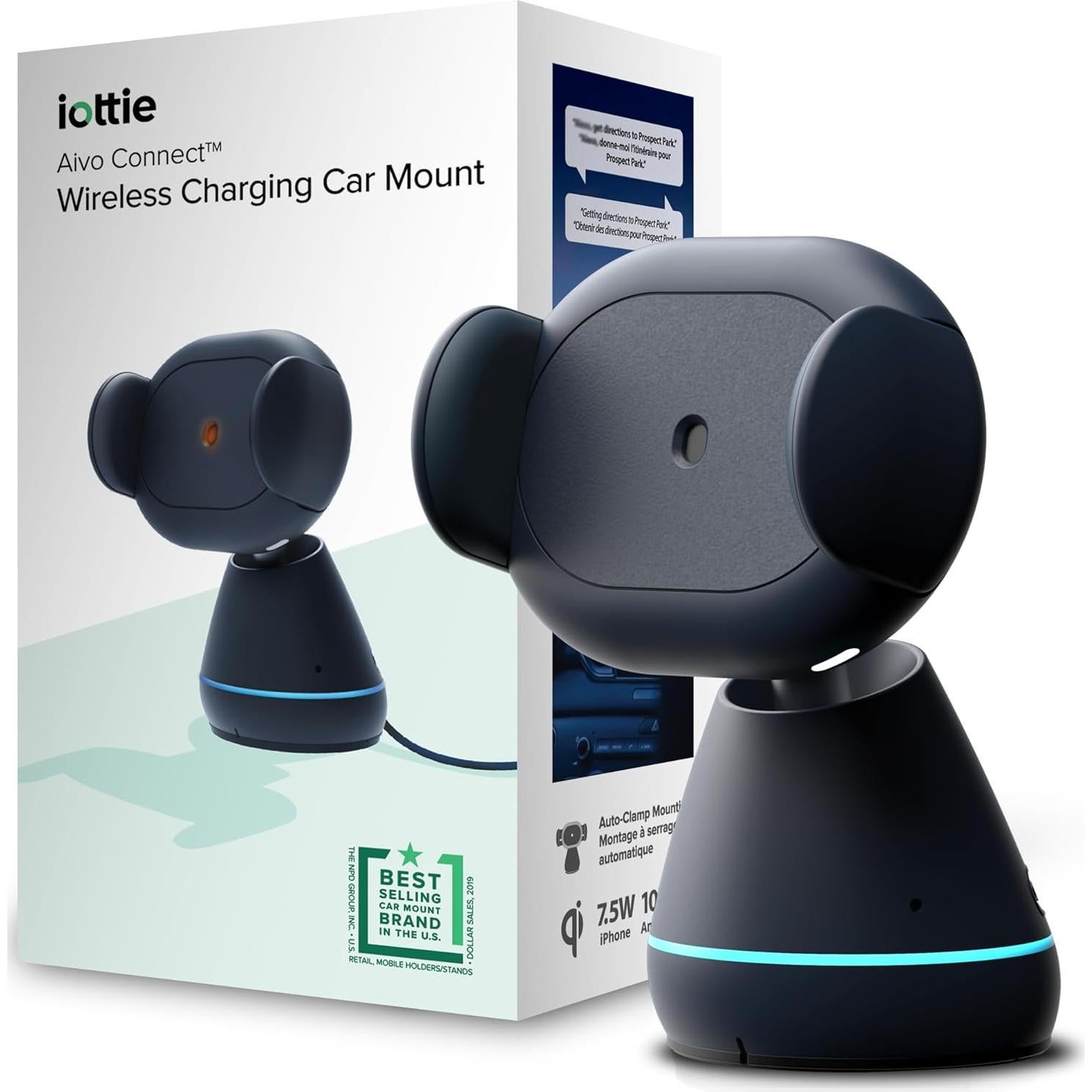 Soporte para Teléfono con Carga Inalámbrica Primoov 360°