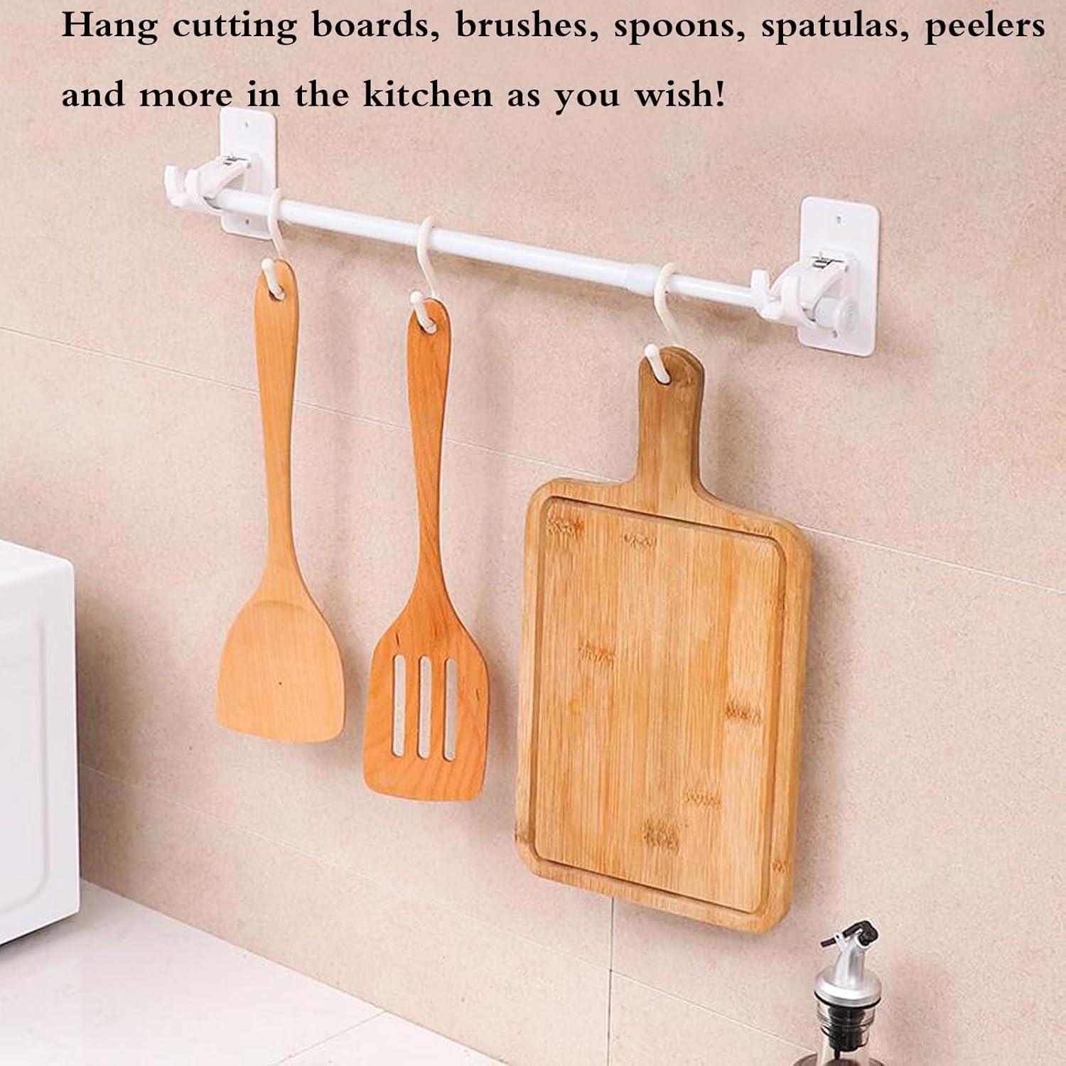 Soporte de Varilla de Cortina YICBOR Autoadhesivo 12 Piezas