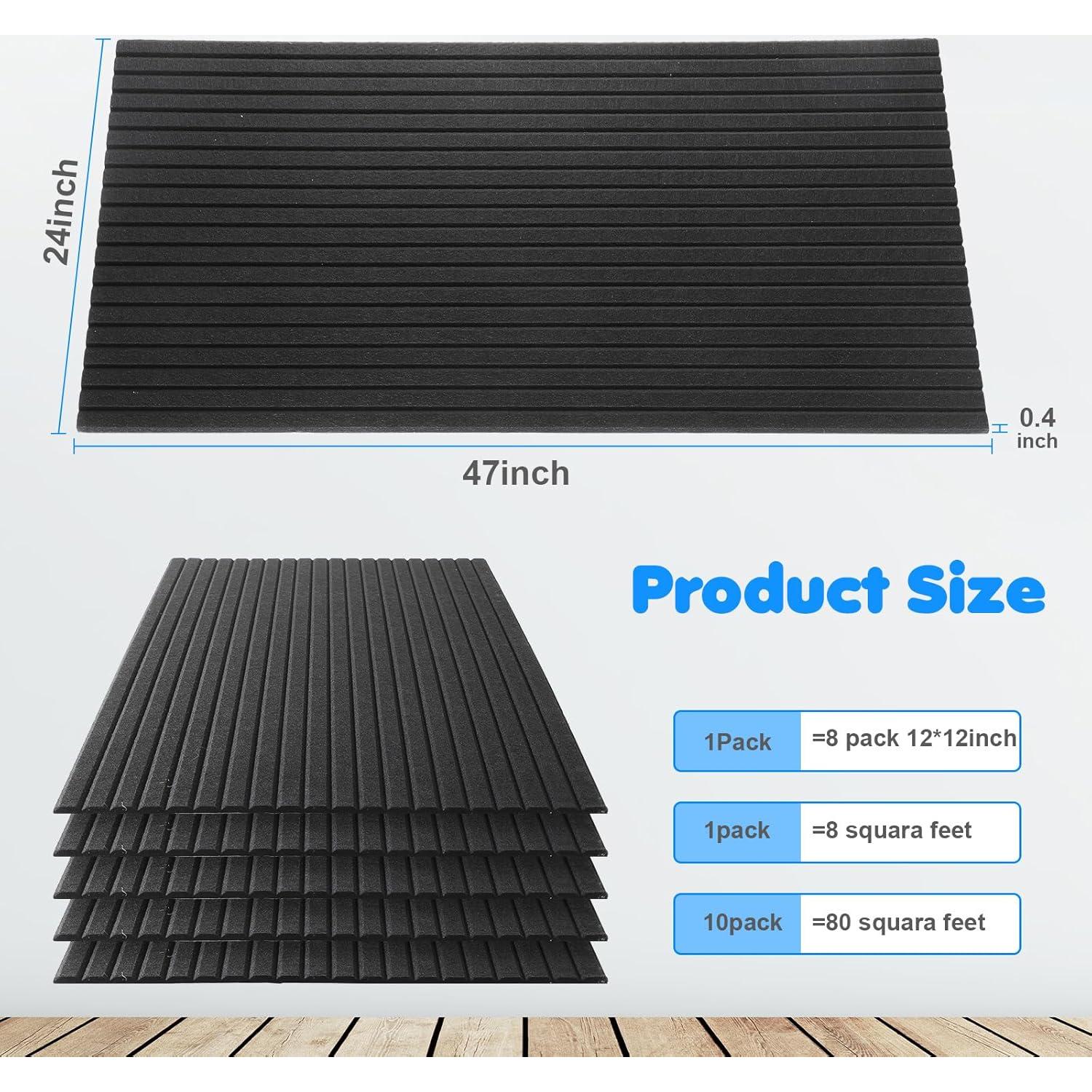 Paneles Acústicos Decorativos Woanger 10 Piezas 119x61 cm