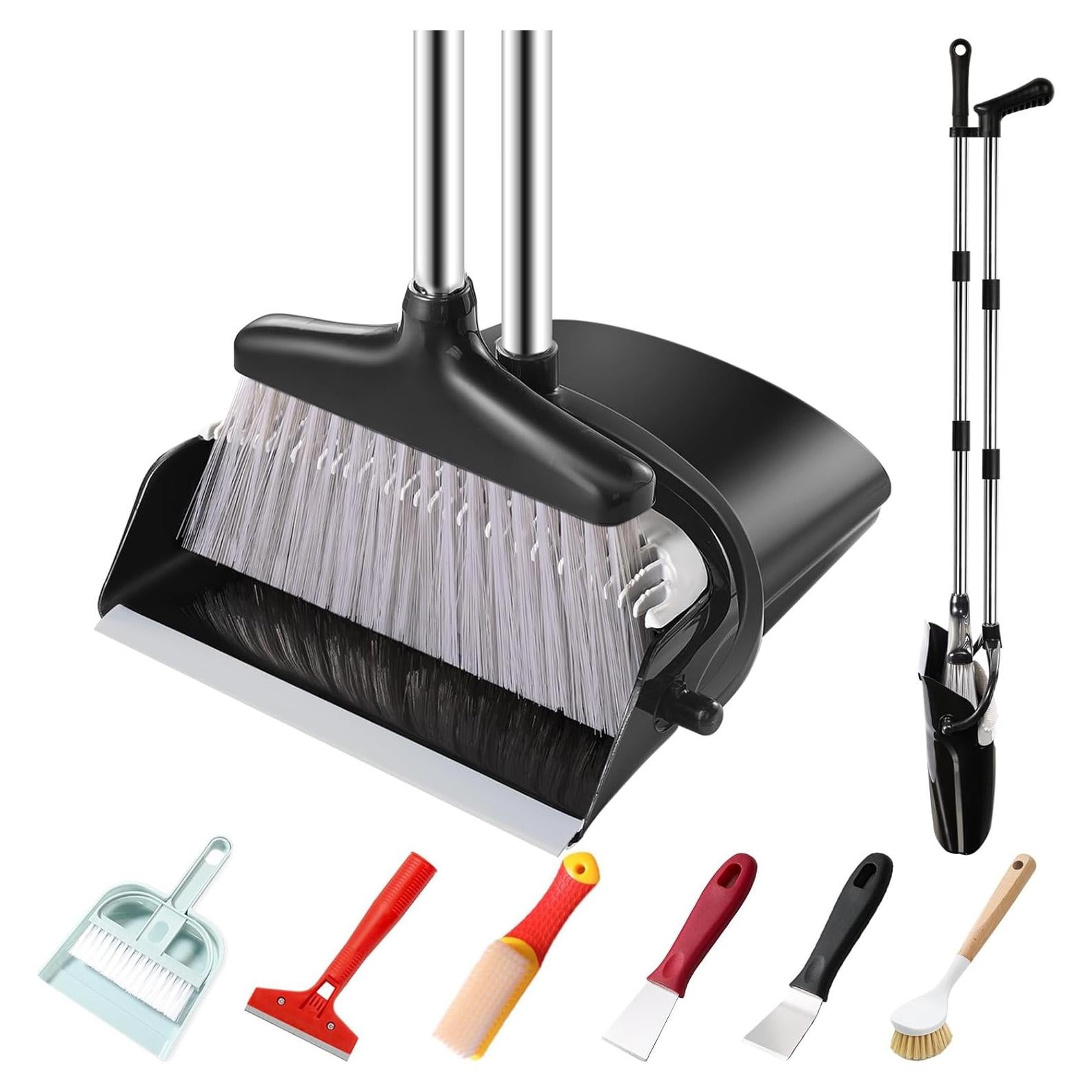 Juego de Escoba y Recogedor Meijubol con 6 Herramientas Adicionales